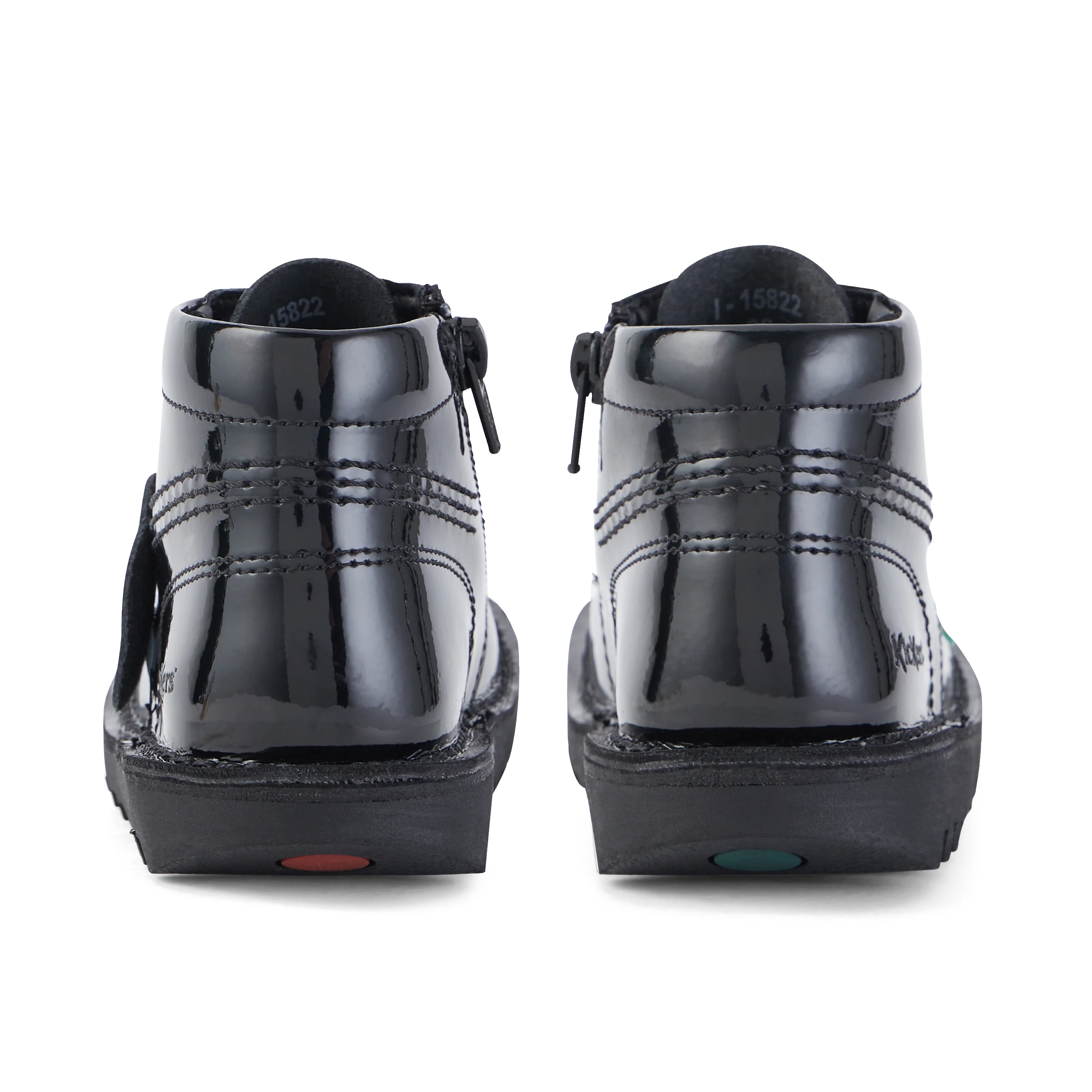 Infant Unisex Kick Hi Zip Patent Leather Black - Image 5