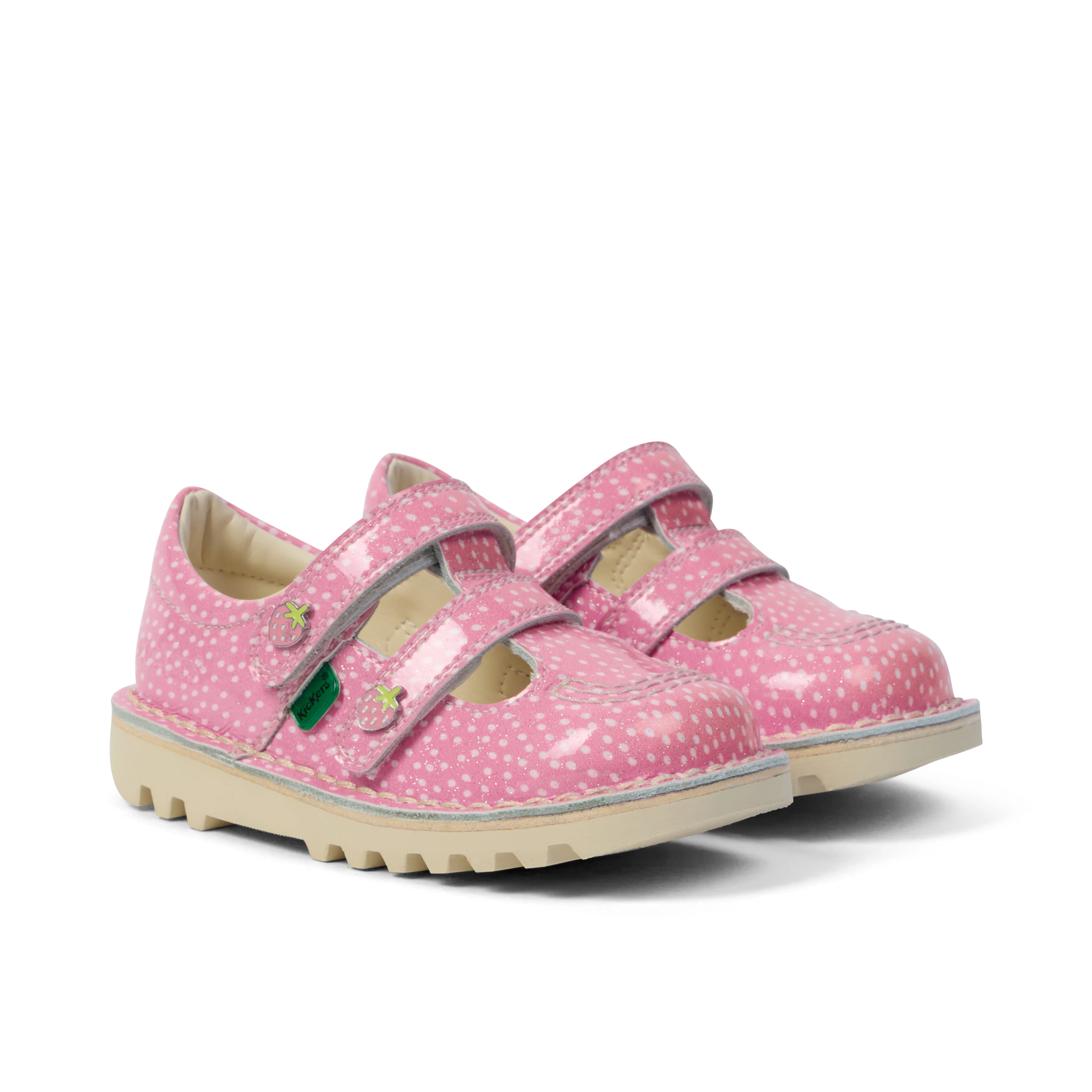 Infant Unisex Kick T-Bar Fruit Patent Leather Pink - Image 3