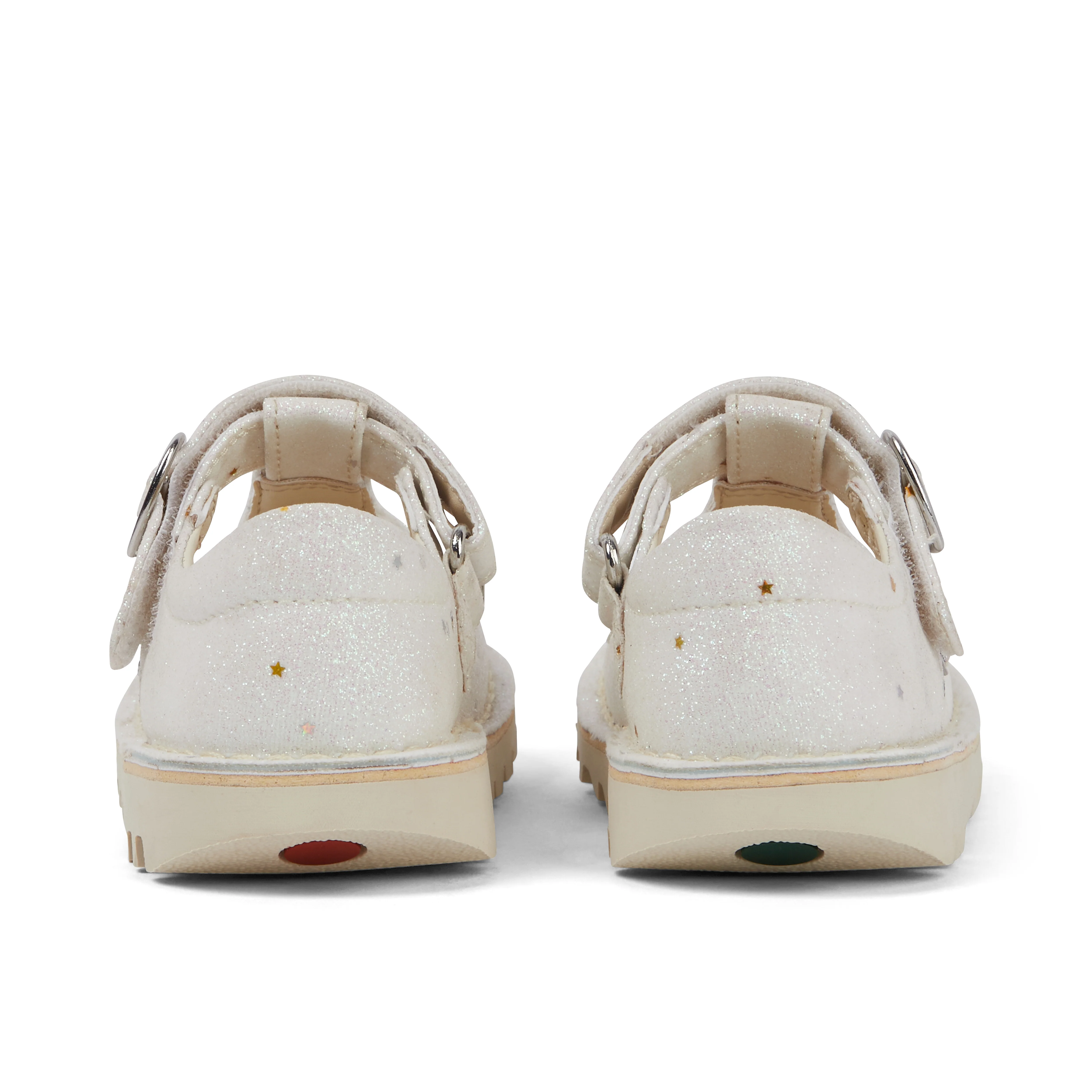 Infant Unisex Kick T-Bar Glitter Shoes White - Image 5
