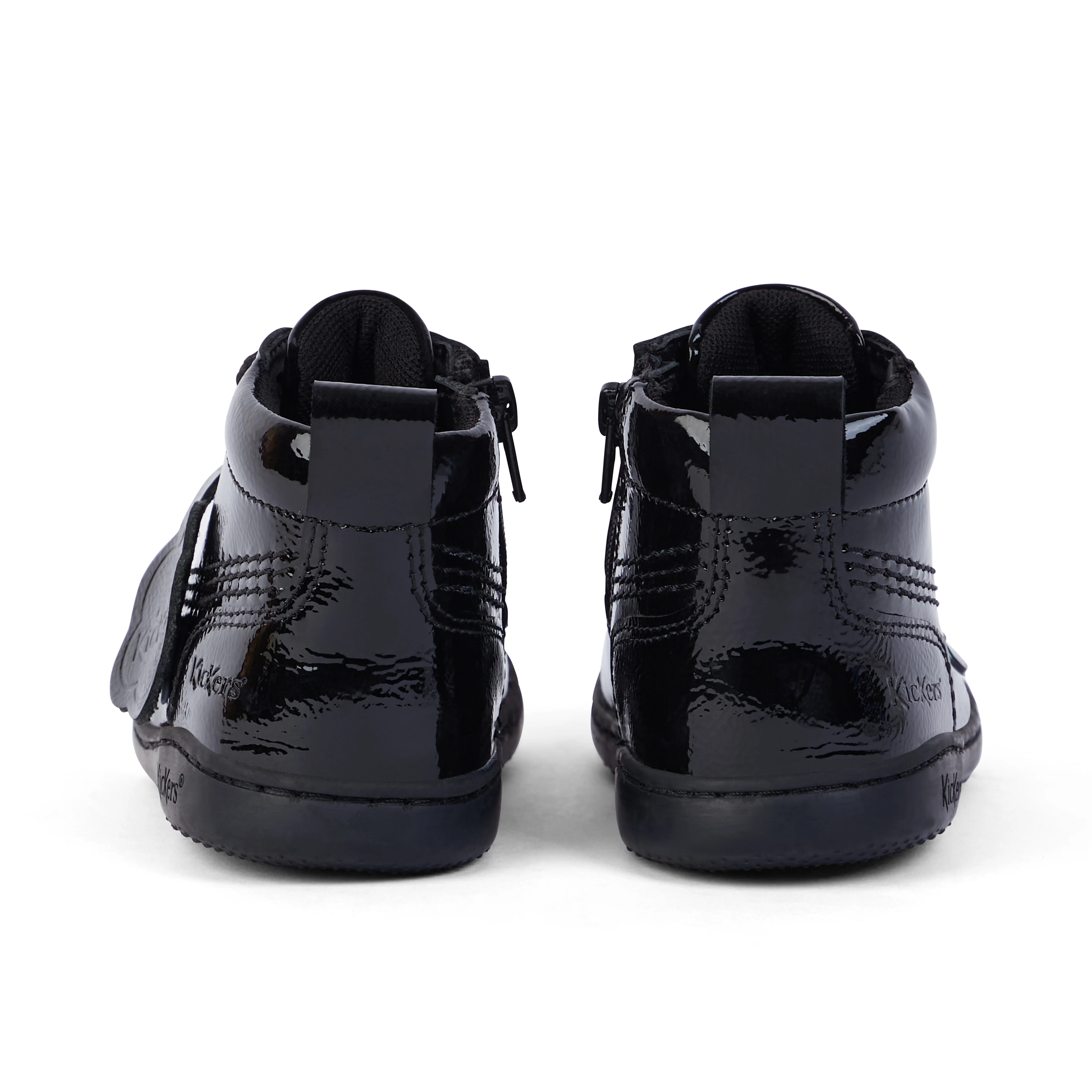 Infant Unisex Playflex Hi Crinkle Patent Leather Black - Image 5