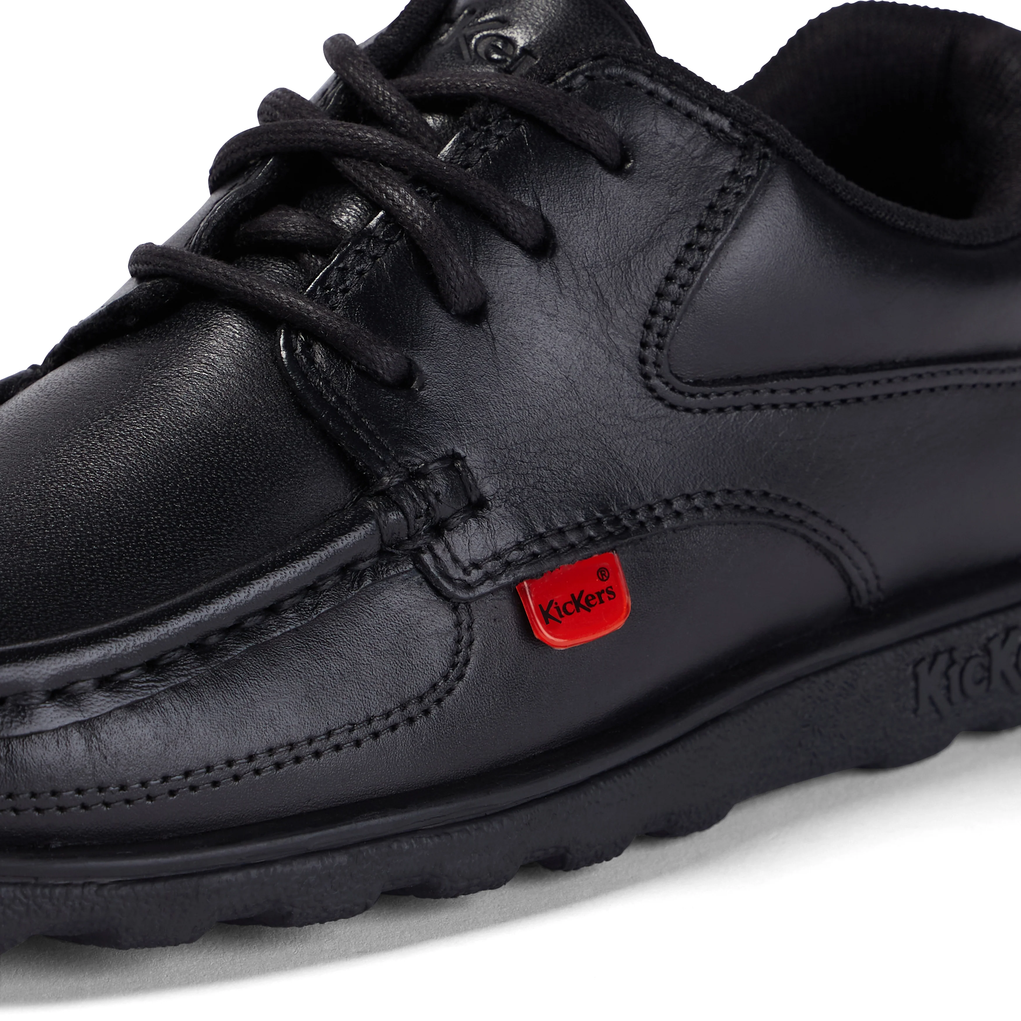 Junior Boys Fragma Lace Leather Black - Image 6