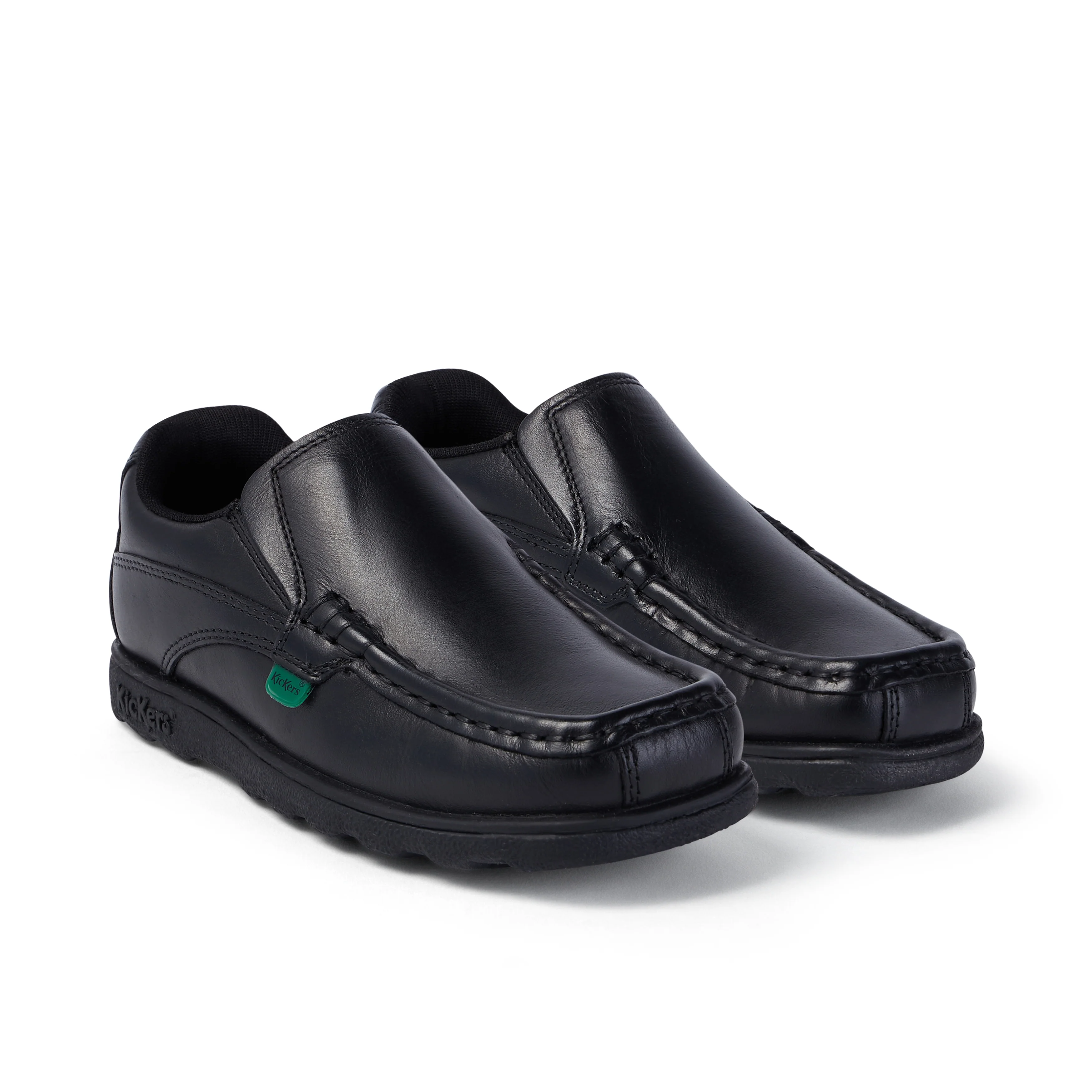 Junior Boys Fragma Slip Leather Black - Image 3