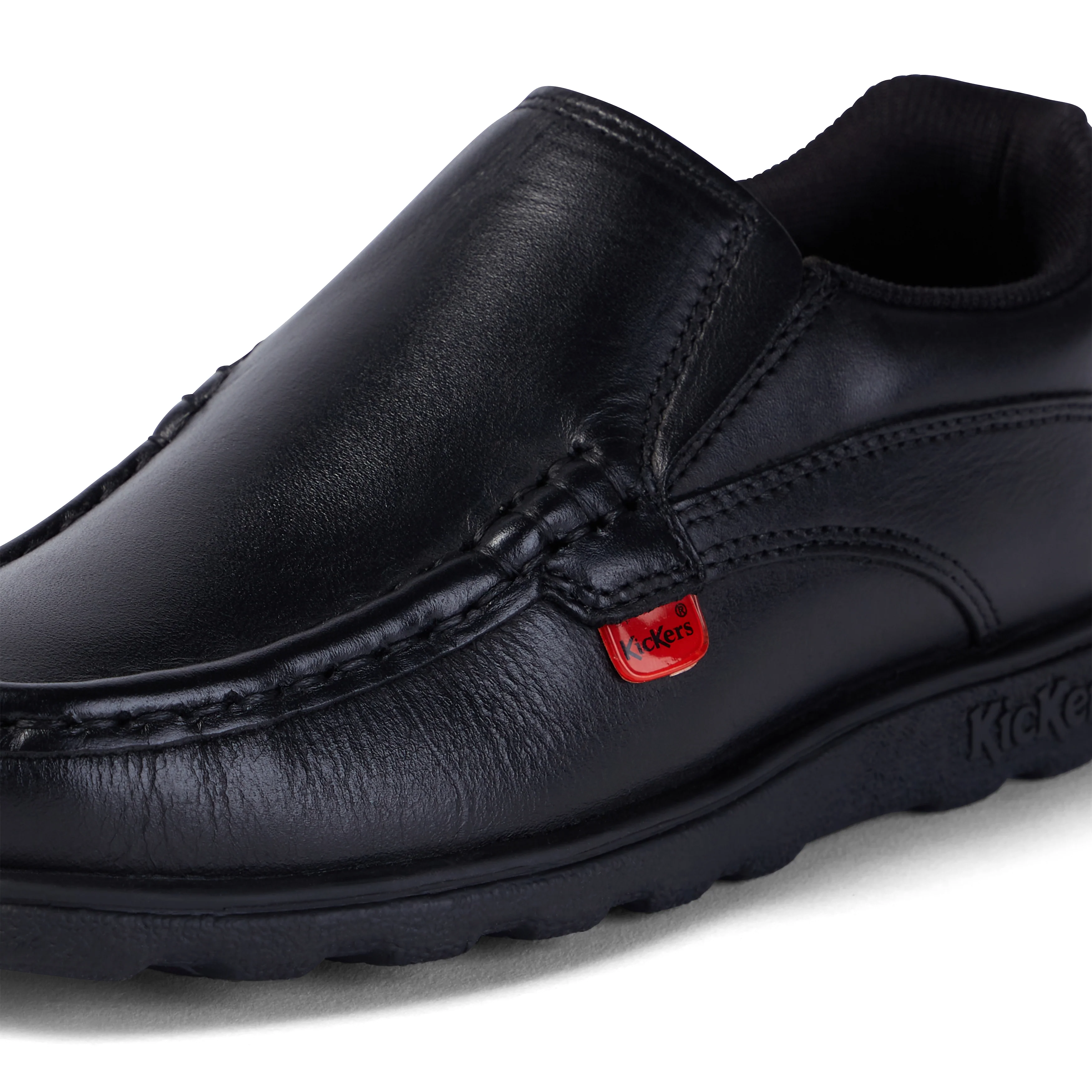 Junior Boys Fragma Slip Leather Black - Image 6