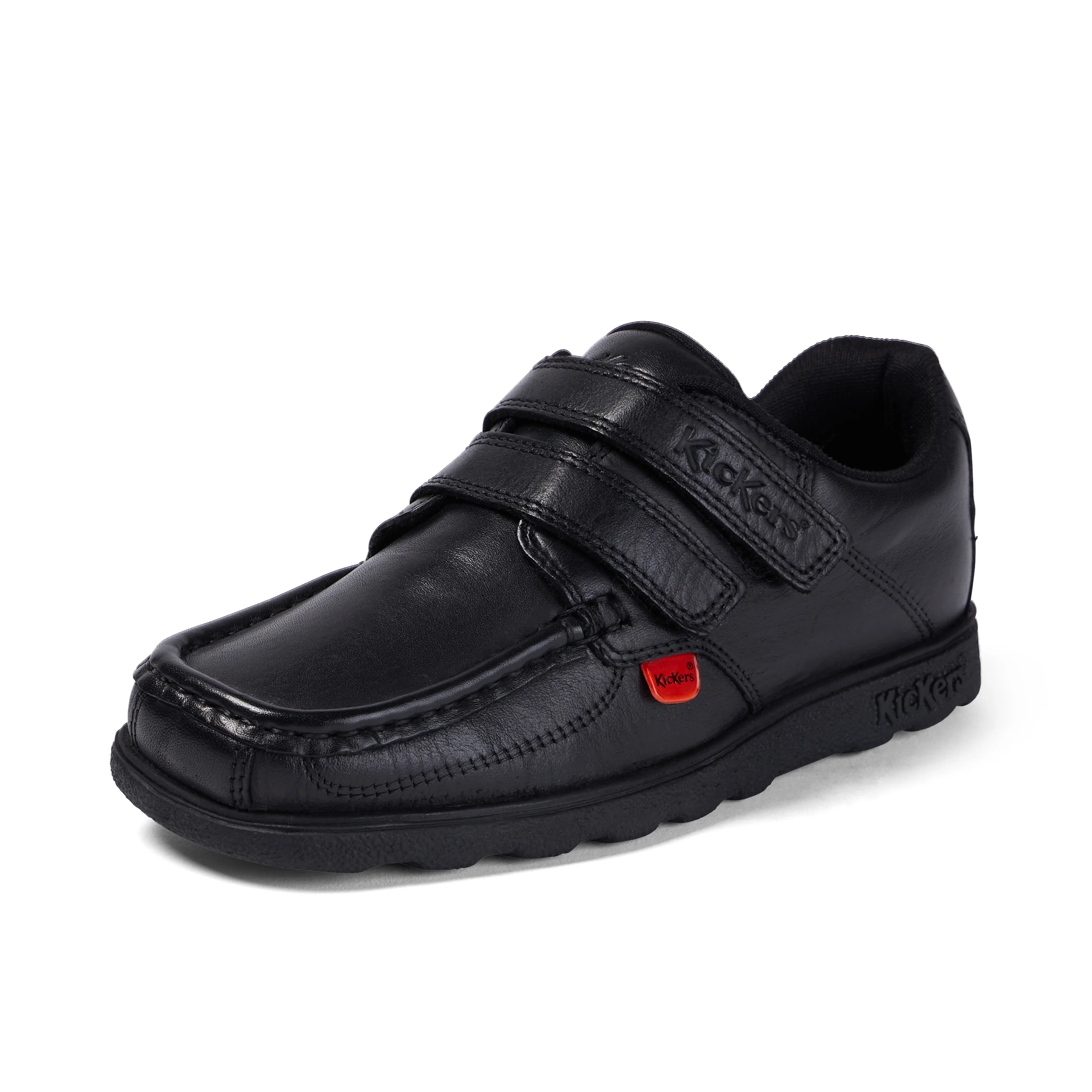 Junior Boys Fragma Twin Vel Leather Black - Image 6