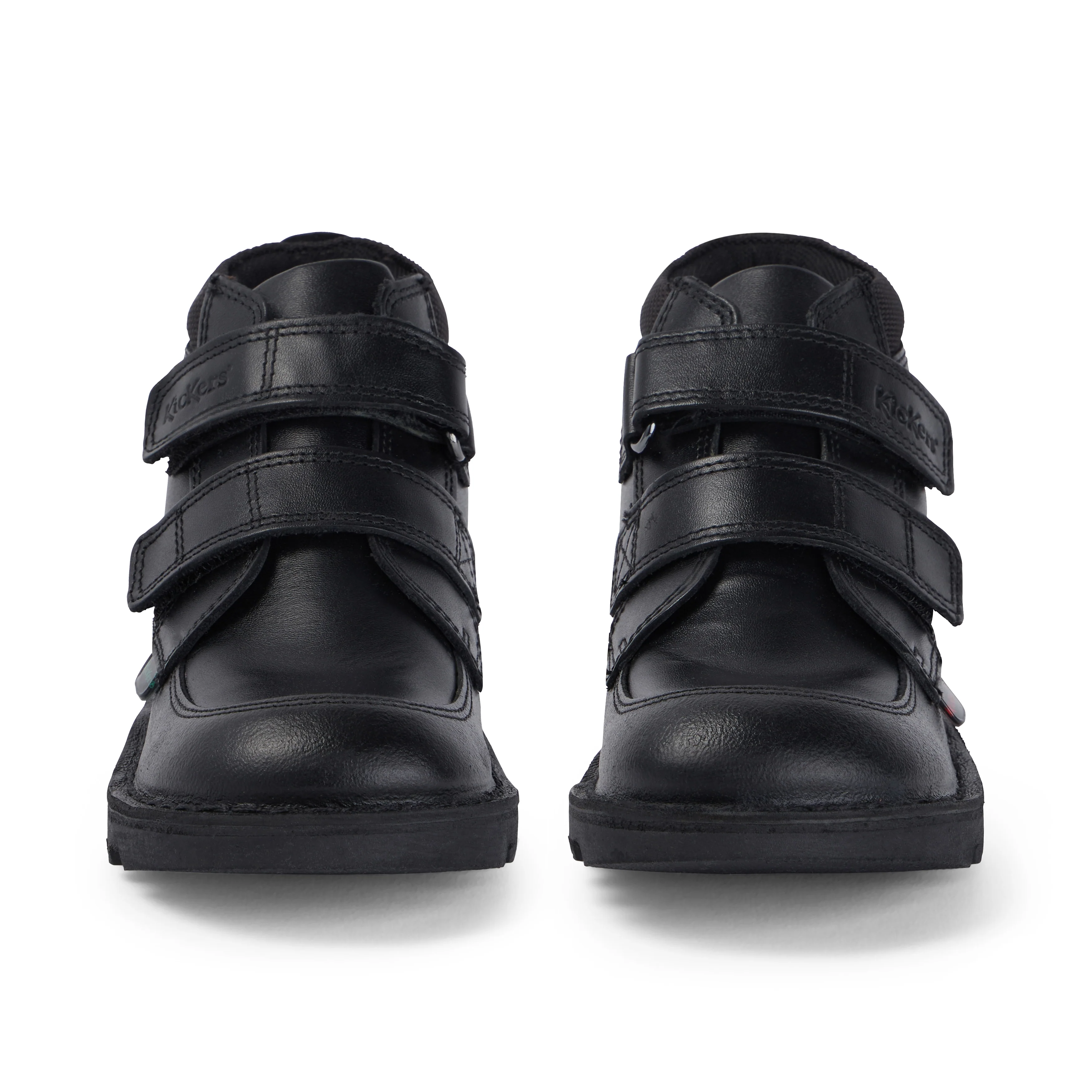 Junior Boys Kick Hi Scuff Leather Black - Image 2