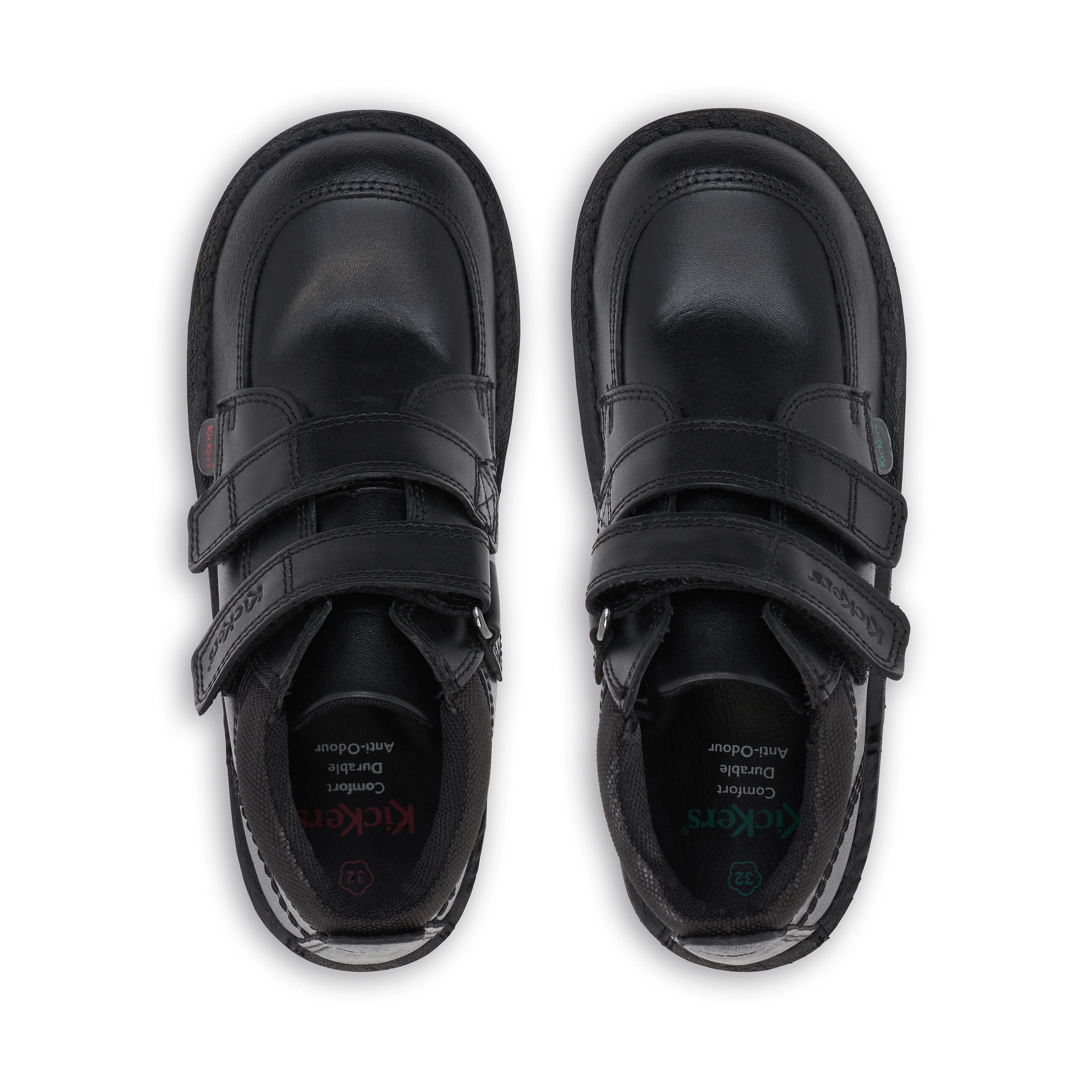 Junior Boys Kick Hi Scuff Leather Black - Image 4