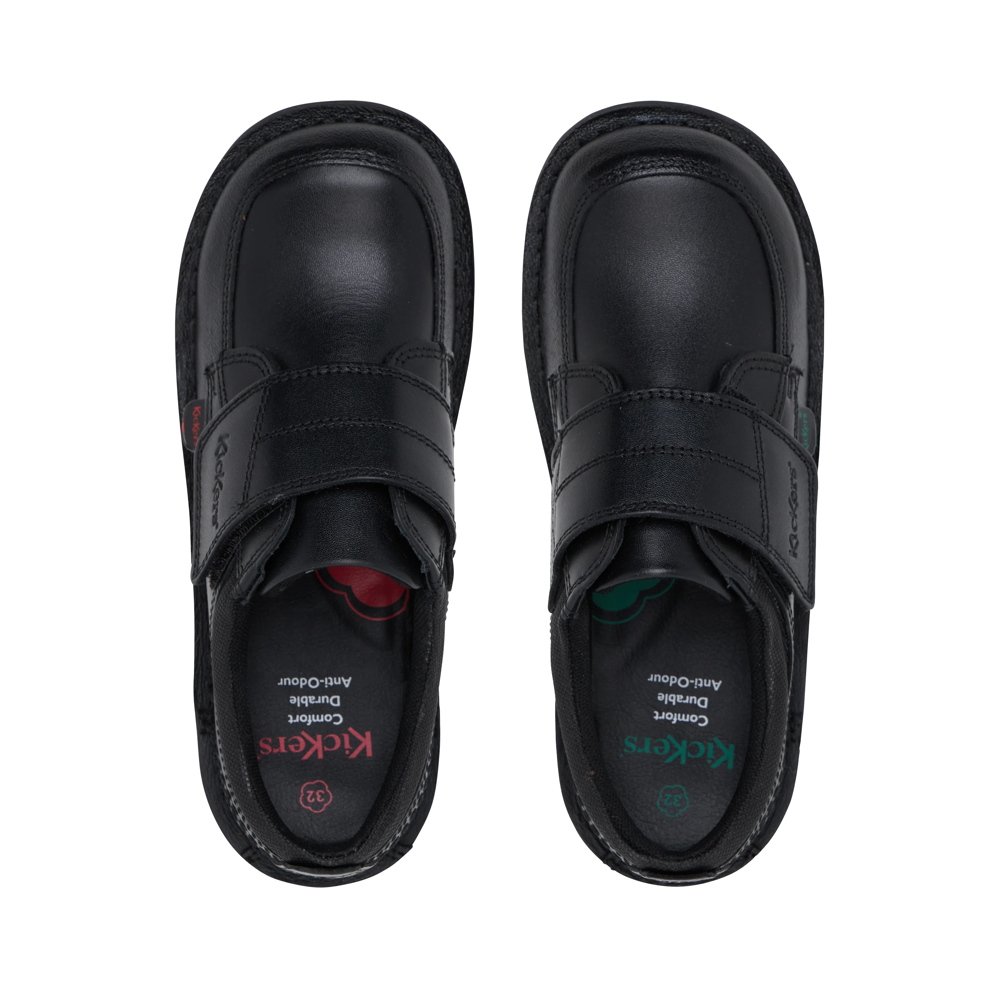Junior Boys Kick Lo Scuff Leather Black - Image 4