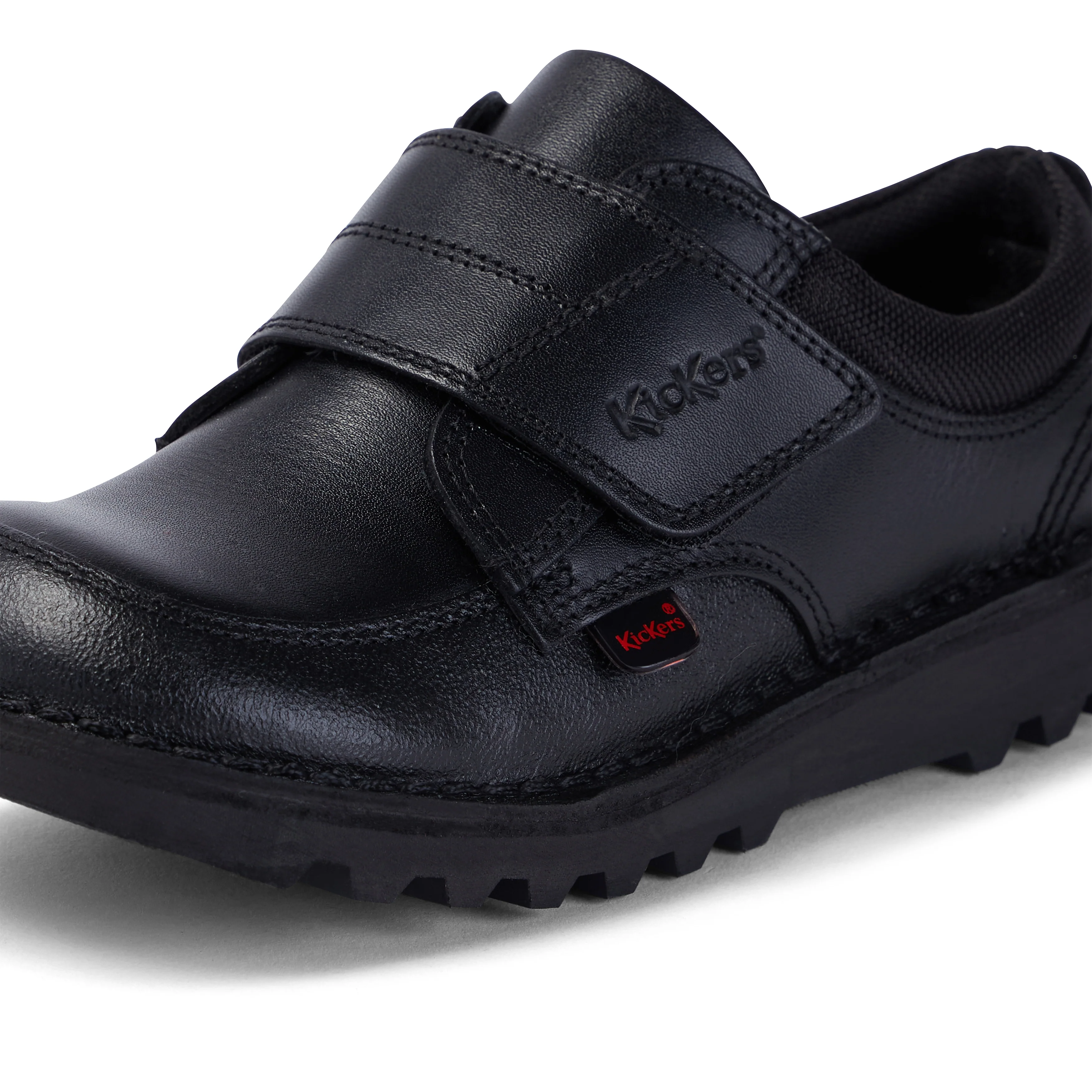 Junior Boys Kick Lo Scuff Leather Black - Image 6