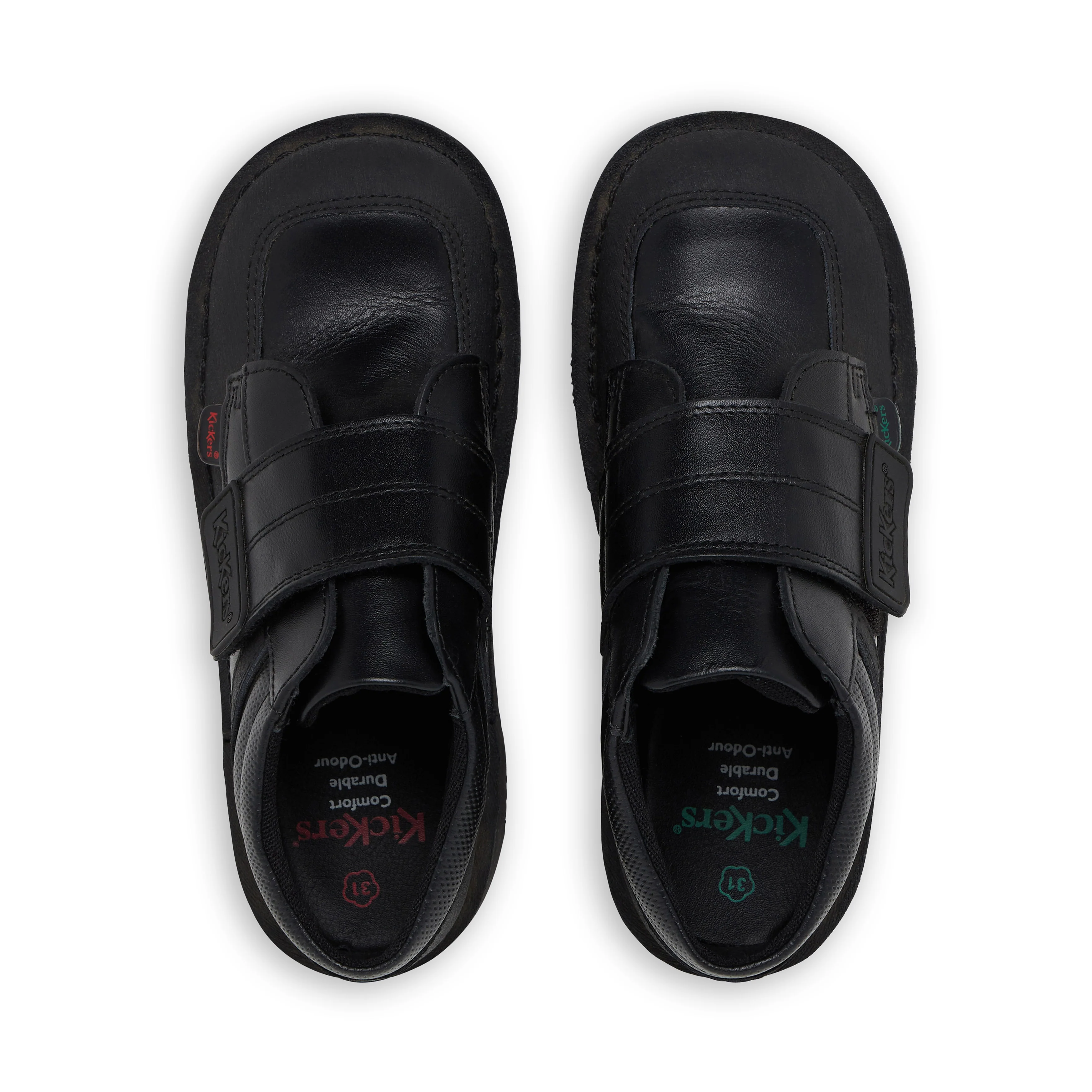 Junior Boys Kick Mid Scuff Leather Black - Image 4
