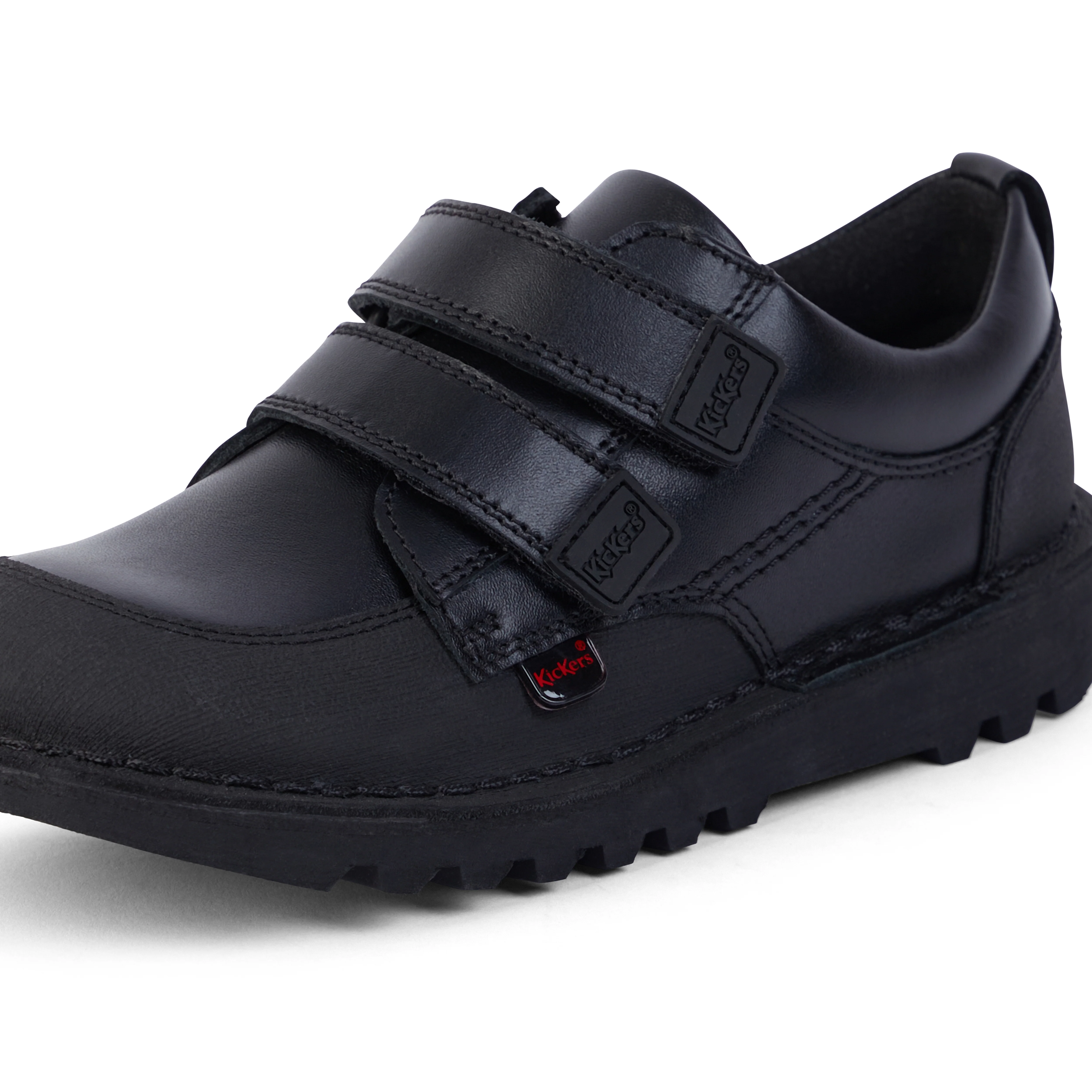Junior Boys Kick Scuff Twin Leather Black - Image 6