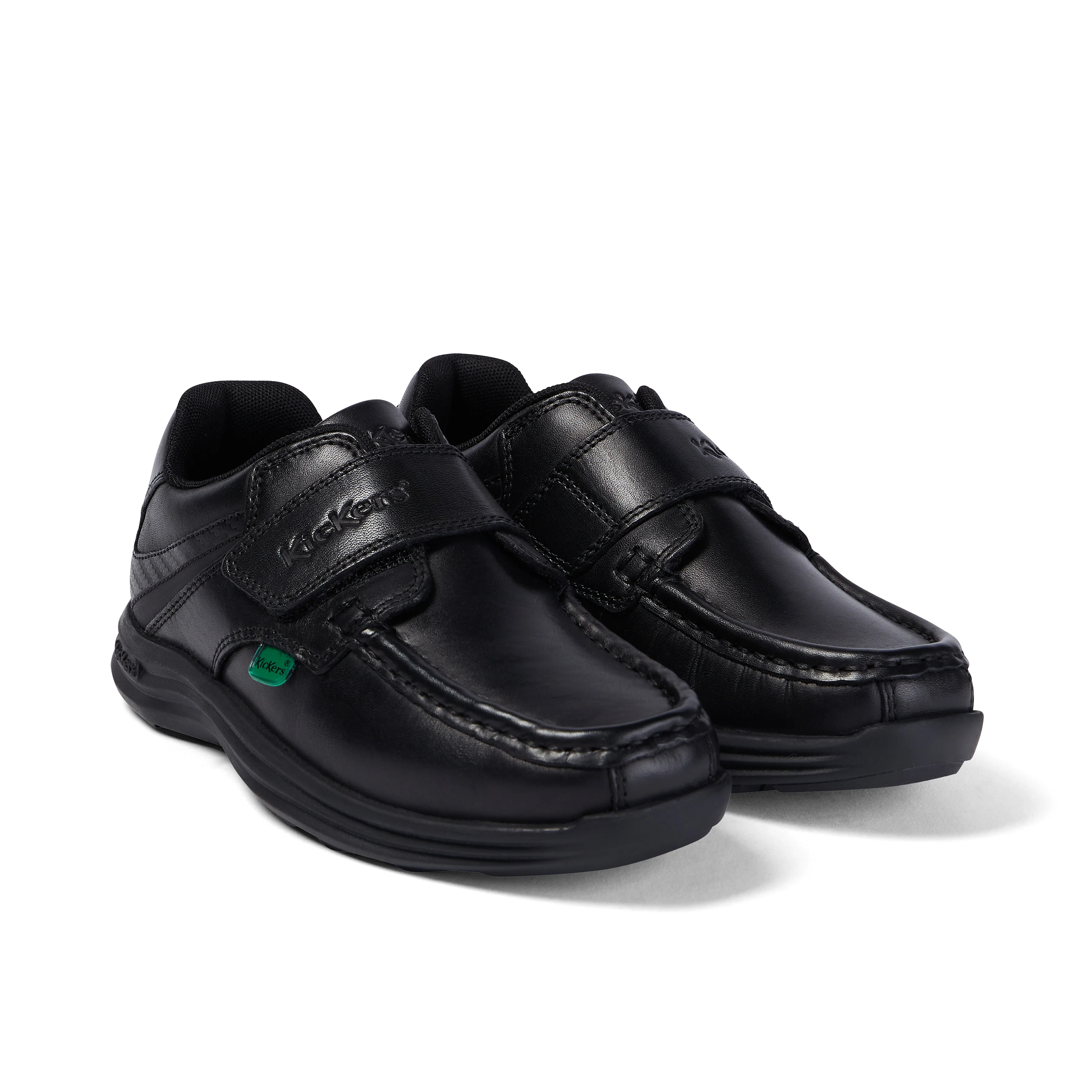 Junior Boys Reasan Strap Leather Black - Image 3