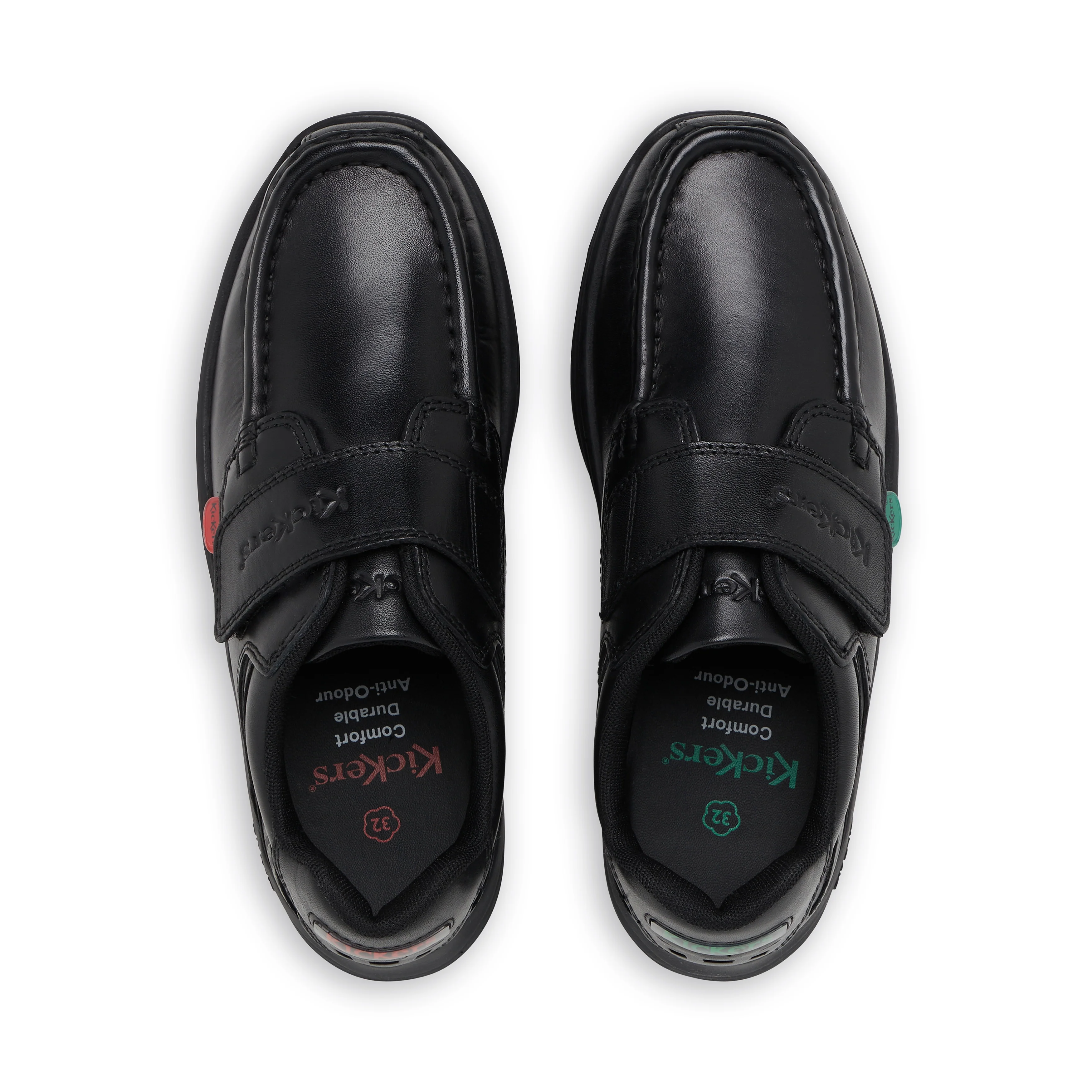 Junior Boys Reasan Strap Leather Black - Image 4