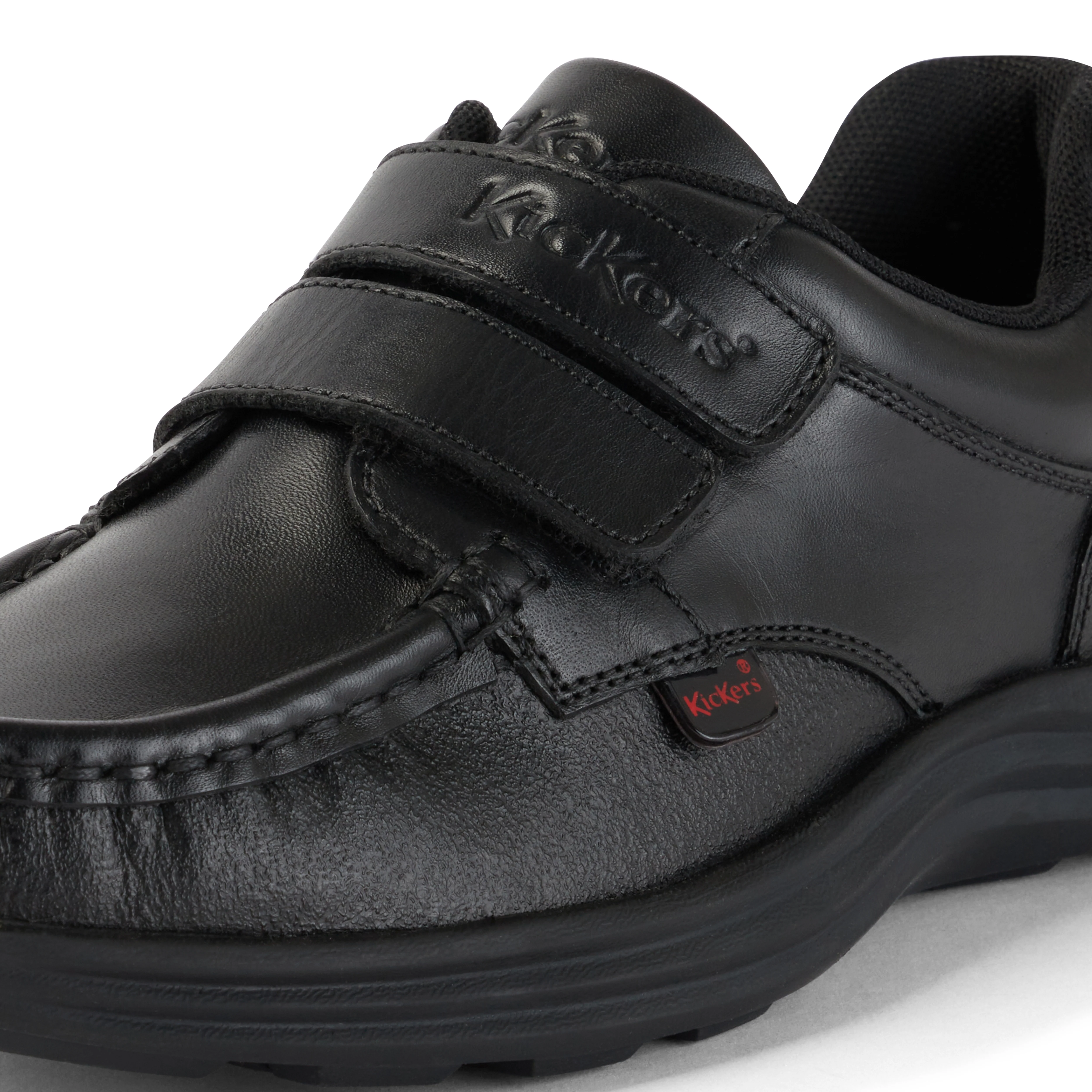 Junior Boys Reasan Twin Vel Leather Black - Image 6