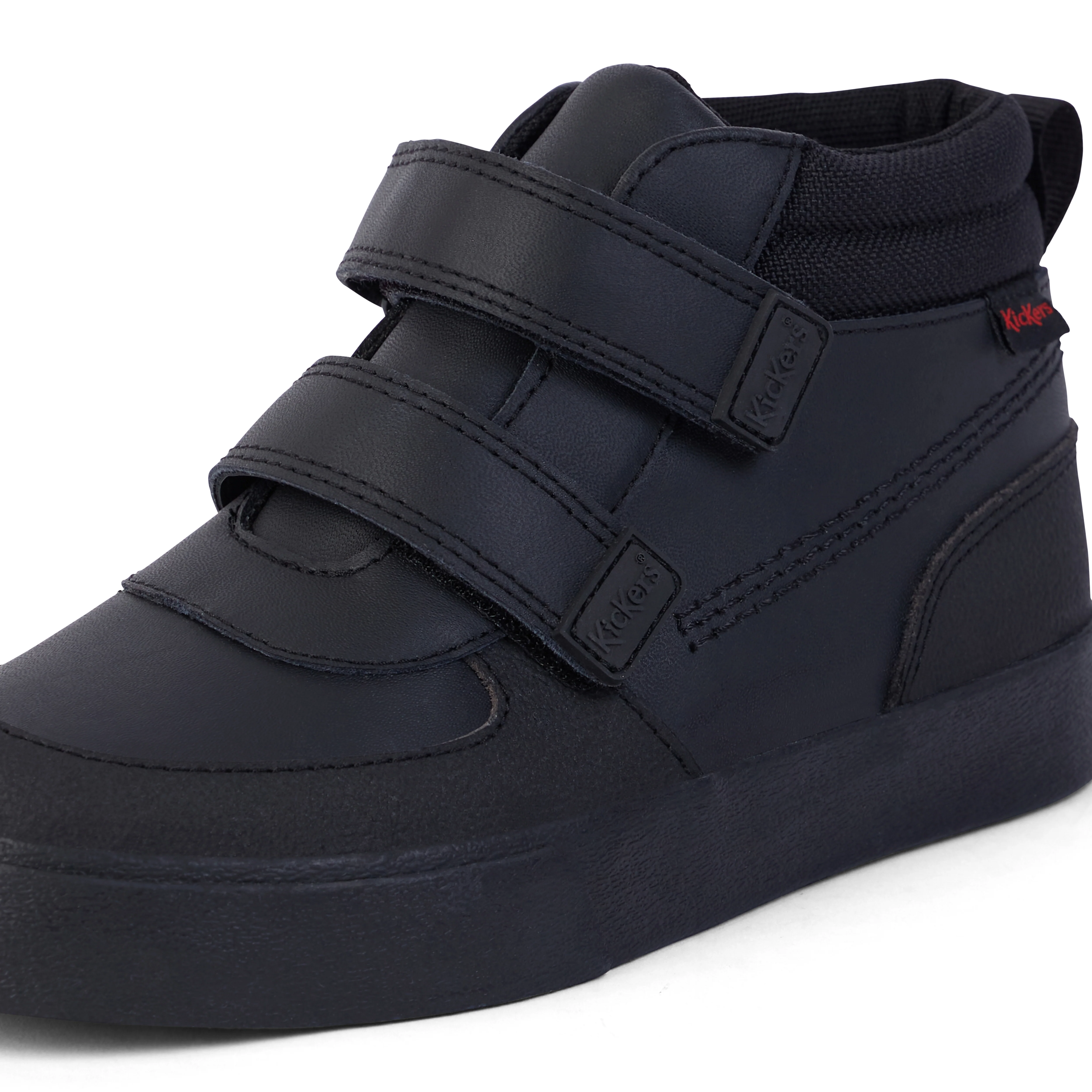 Junior Boys Tovni Scuff Hi Leather Black - Image 6