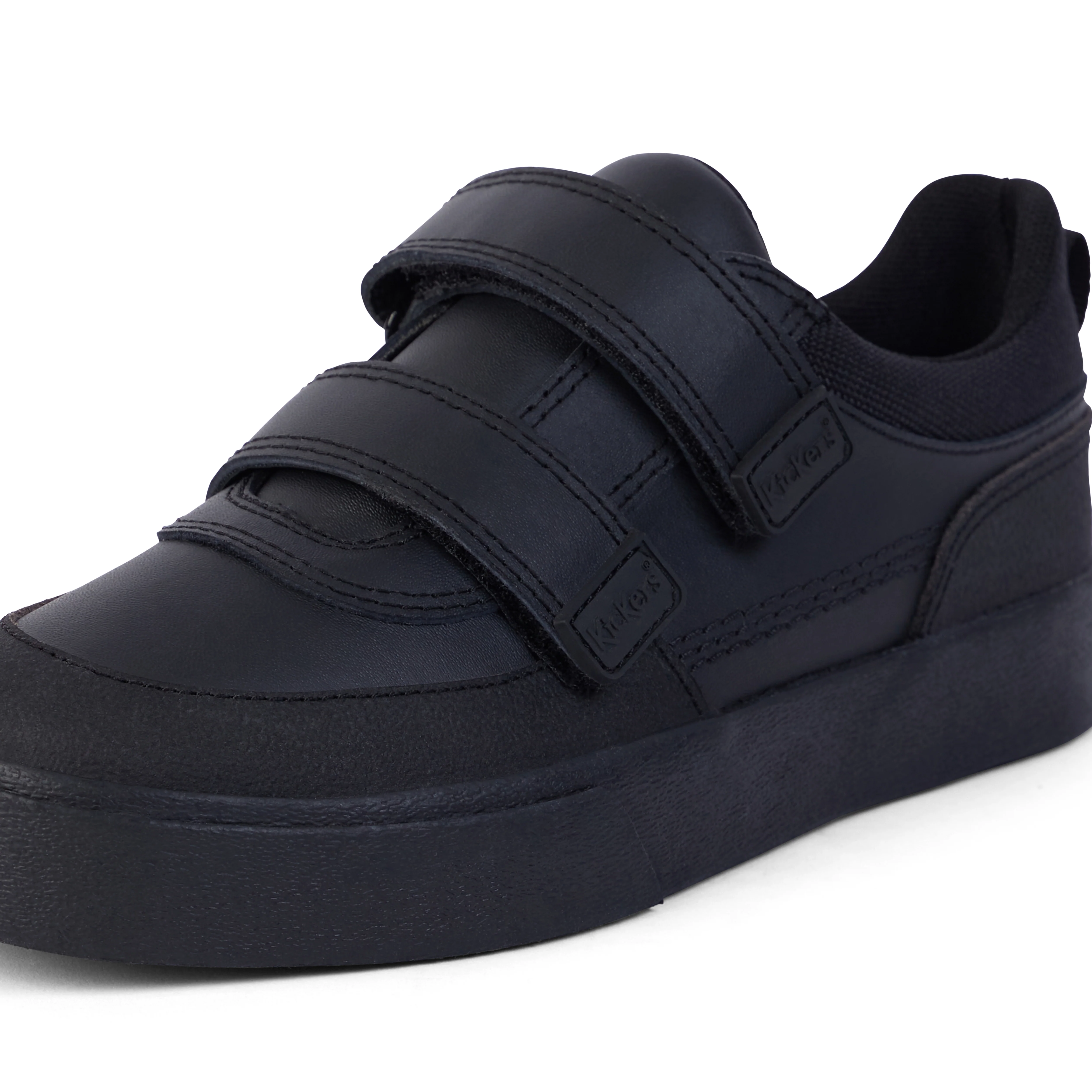 Junior Boys Tovni Scuff Lo Leather Black - Image 6