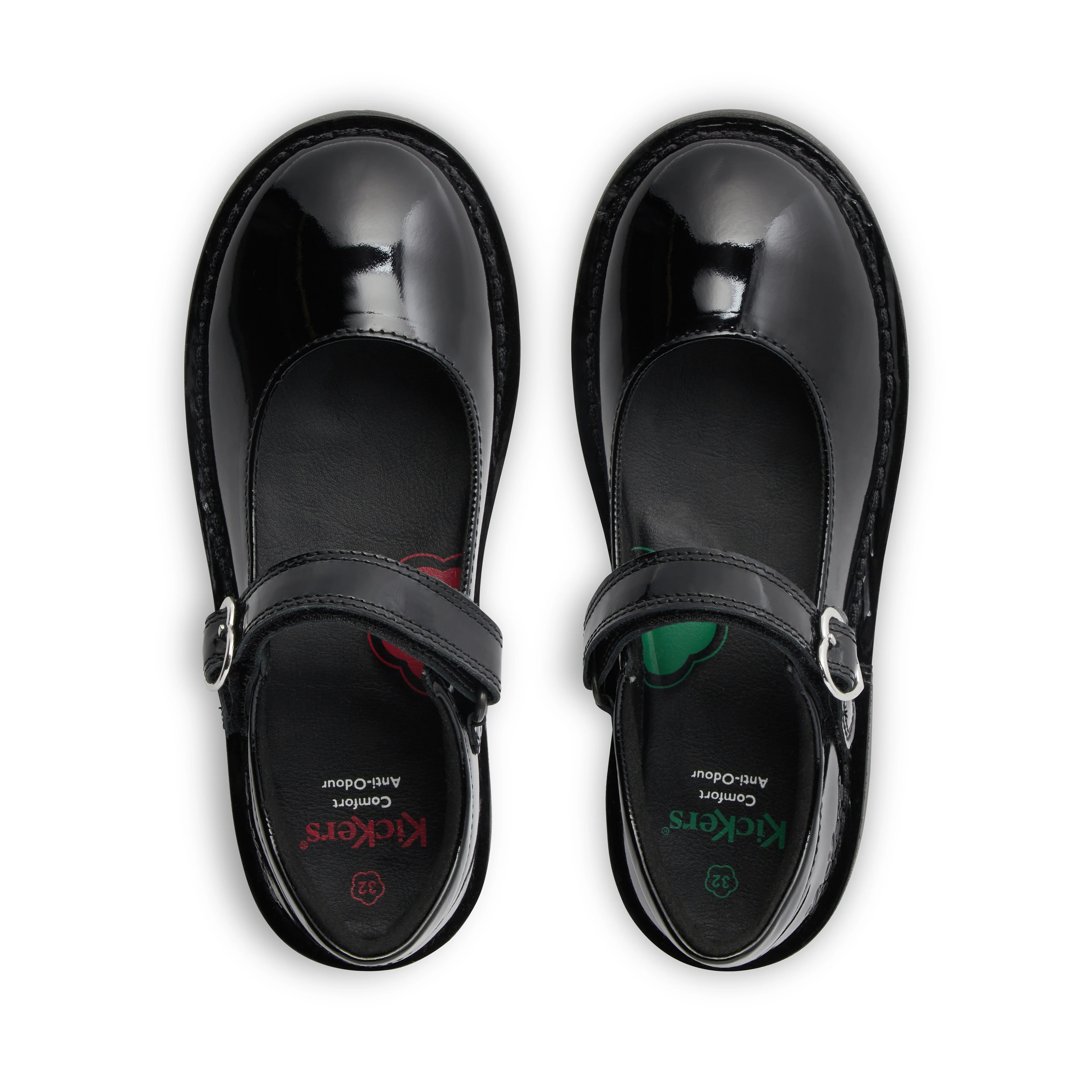 Junior Girls Adlar Heart Mj Patent Leather Black - Image 4