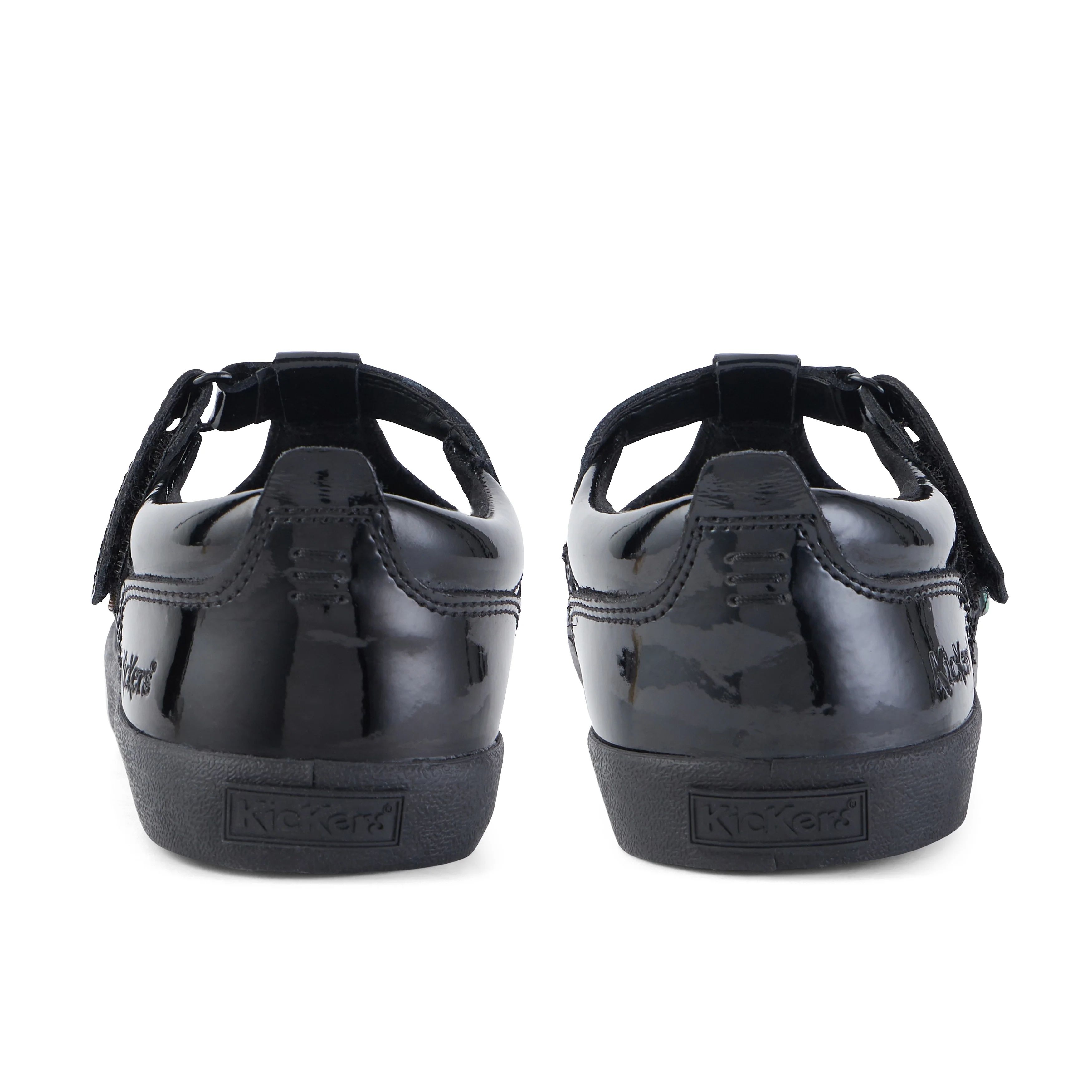 Junior Girls Kariko T Bar Patent Leather Black - Image 5