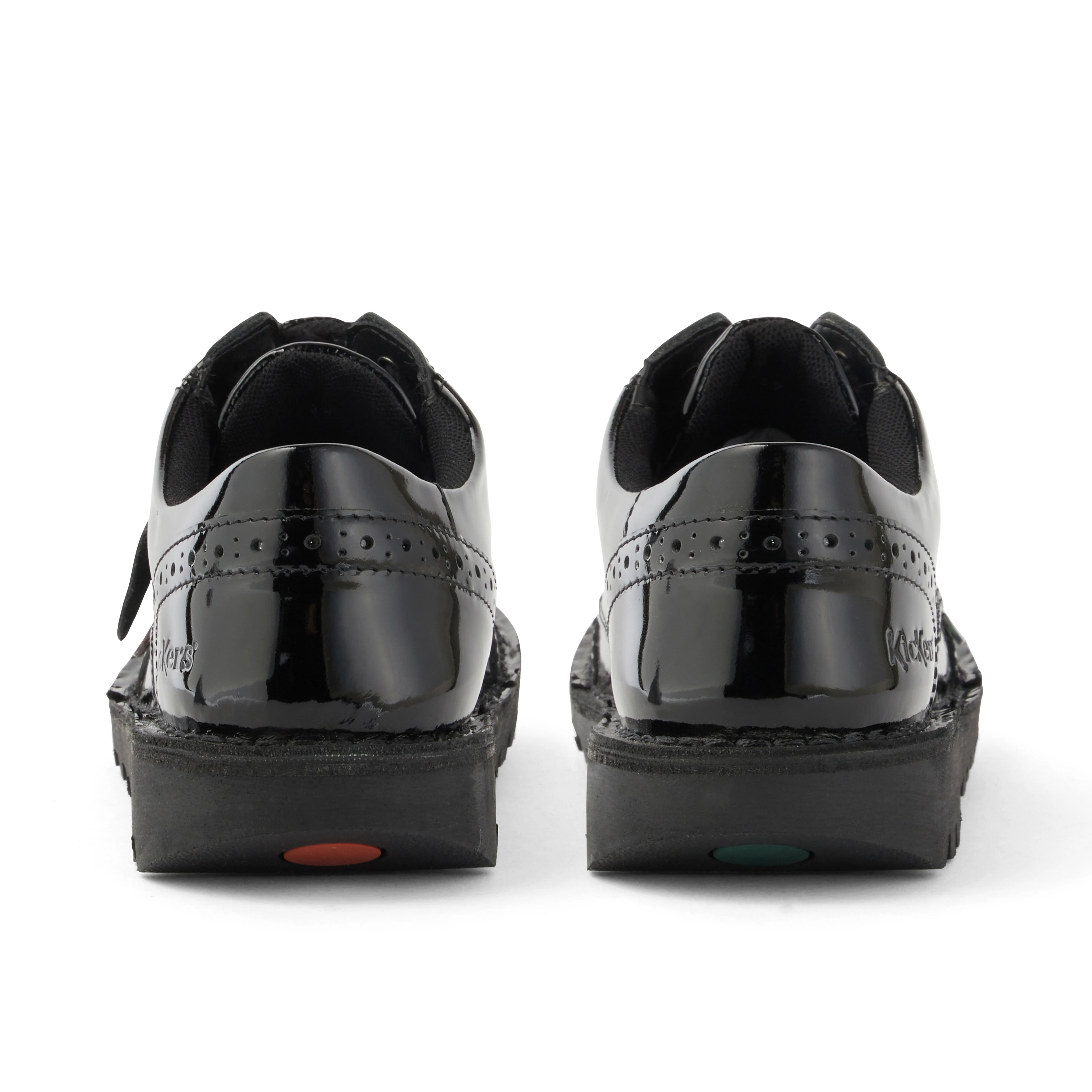 Junior Girls Kick Lo Brogue Patent Leather Black - Image 5