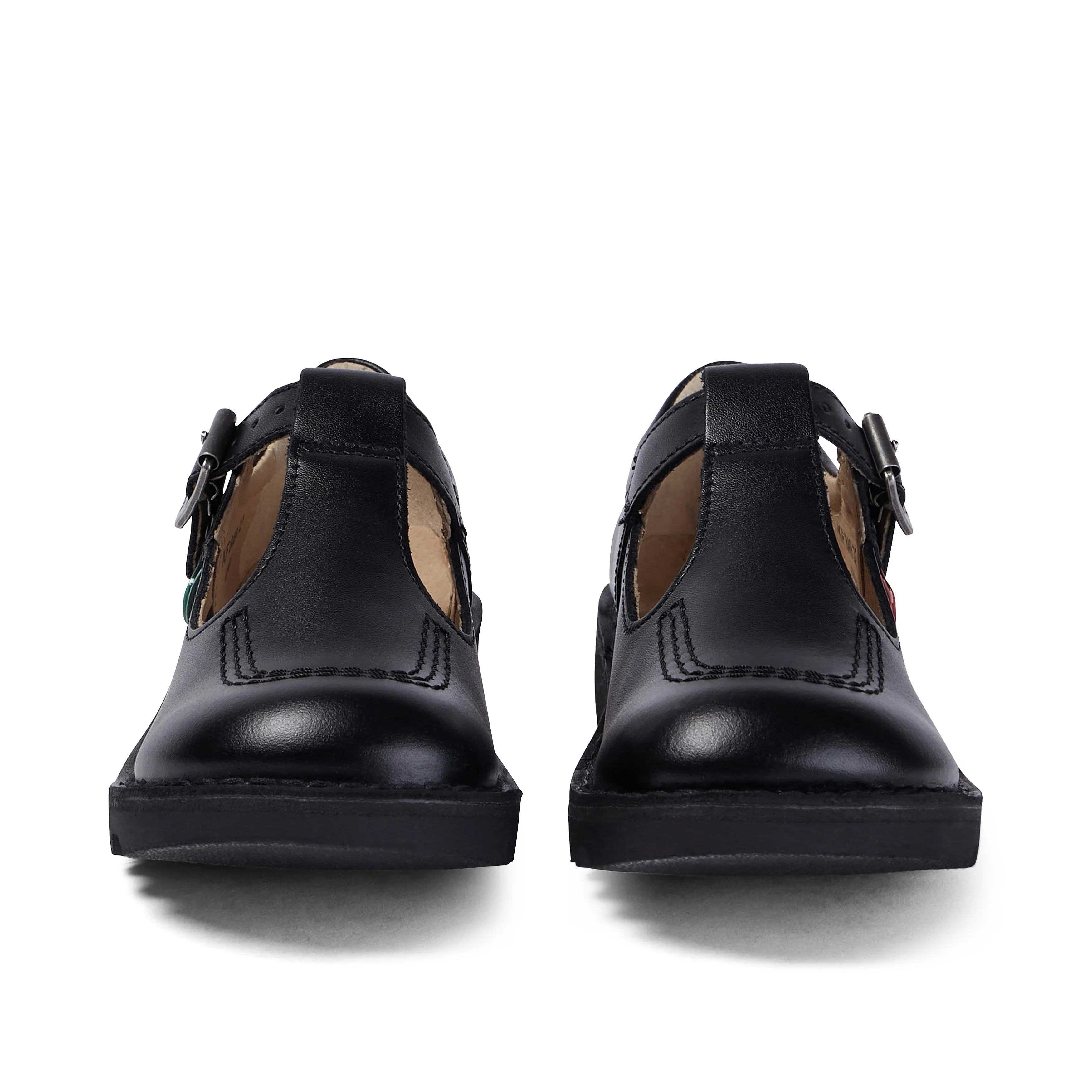 Junior Girls Kick T Bar Leather Black - Image 2