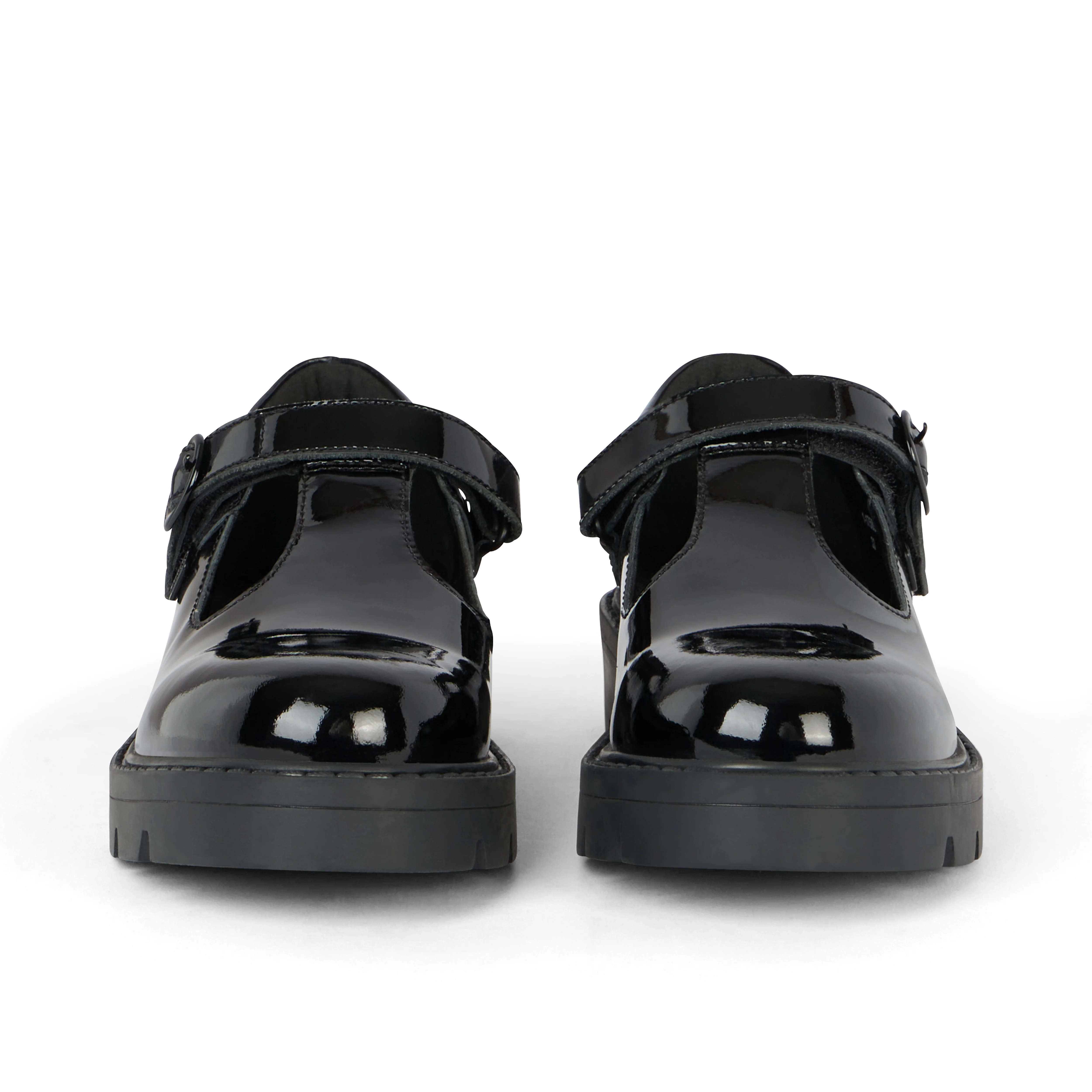 Junior Girls Kori T Bar Patent Leather Black - Image 2
