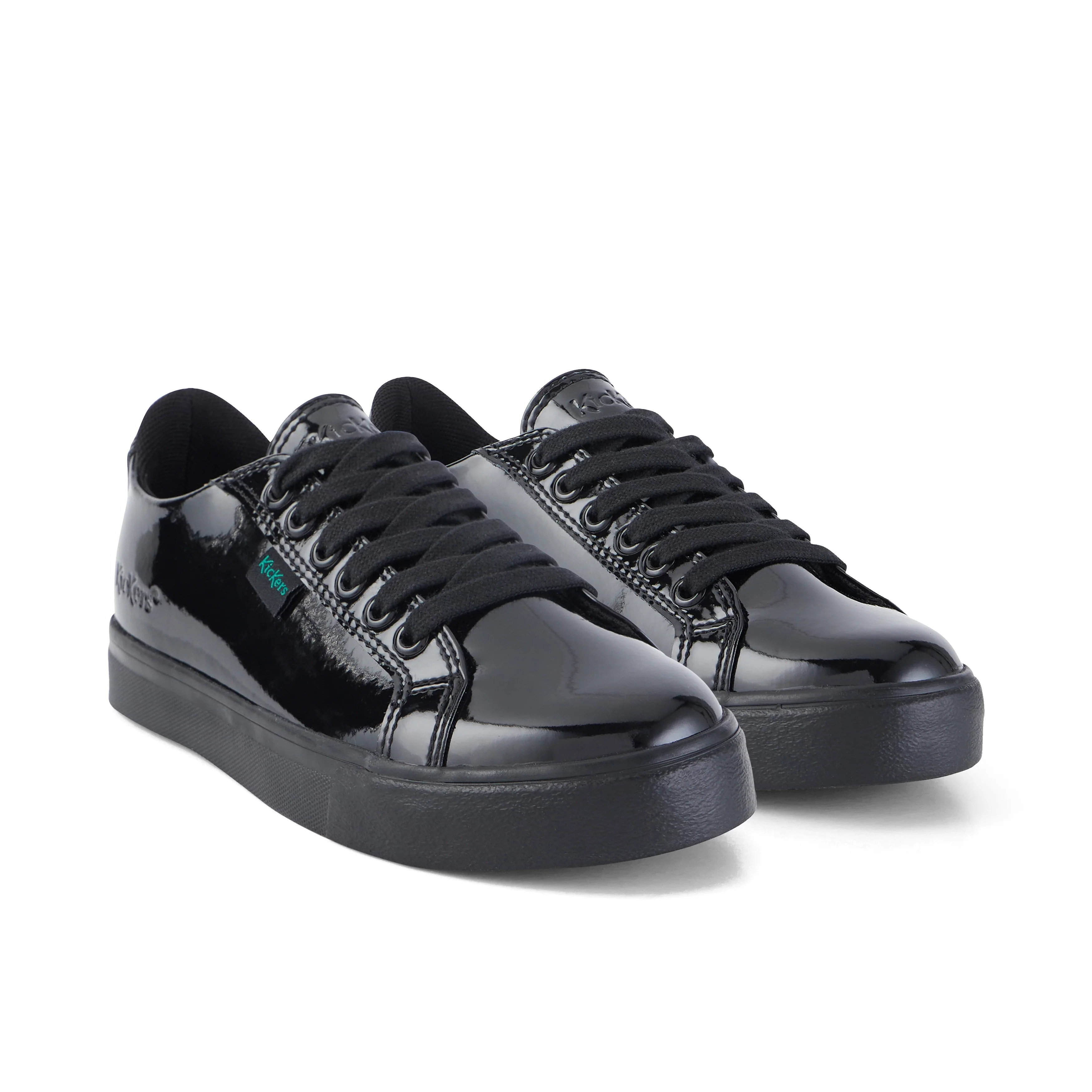 Junior Girls Tovni Lacer Patent Leather Black - Image 3