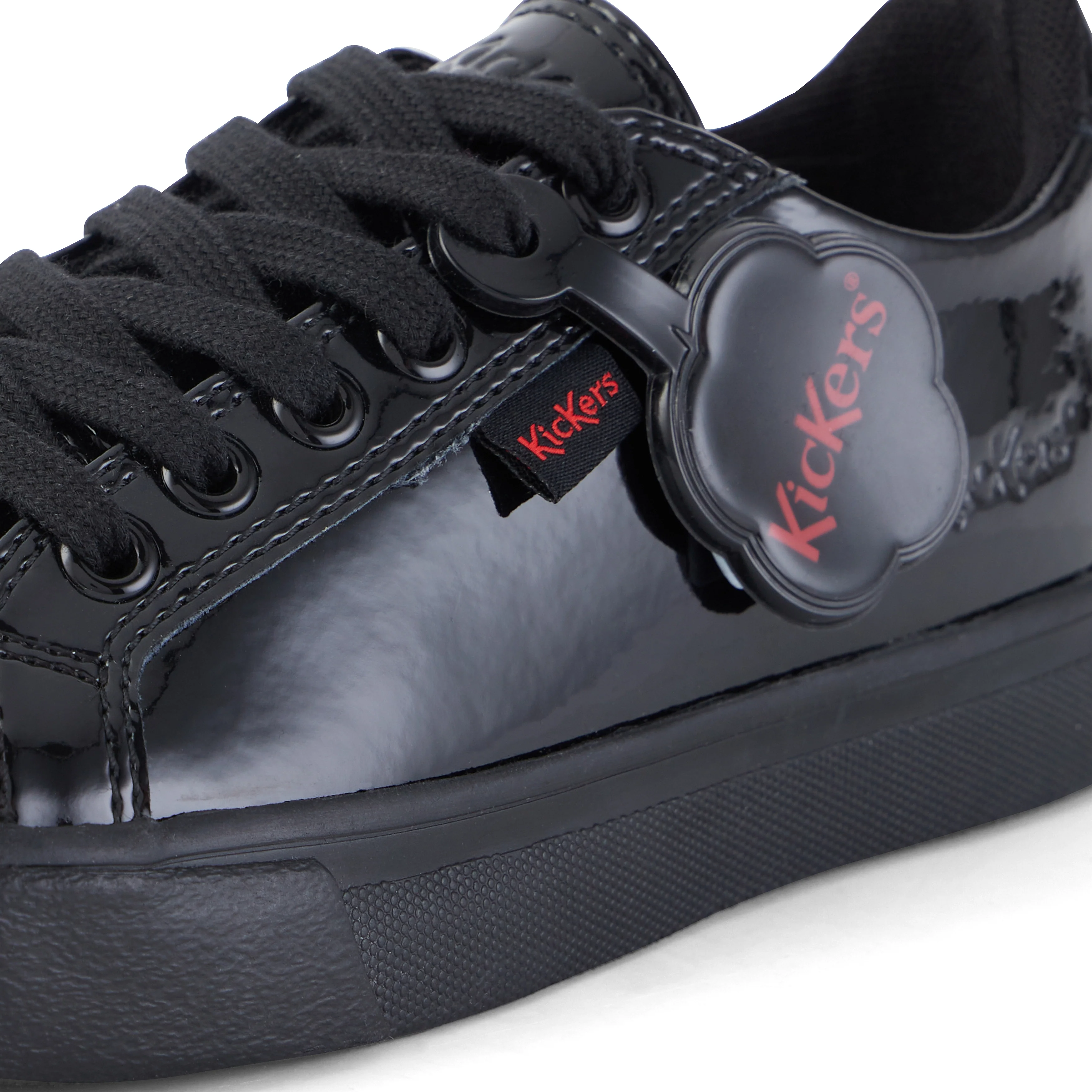 Junior Girls Tovni Lacer Patent Leather Black - Image 6