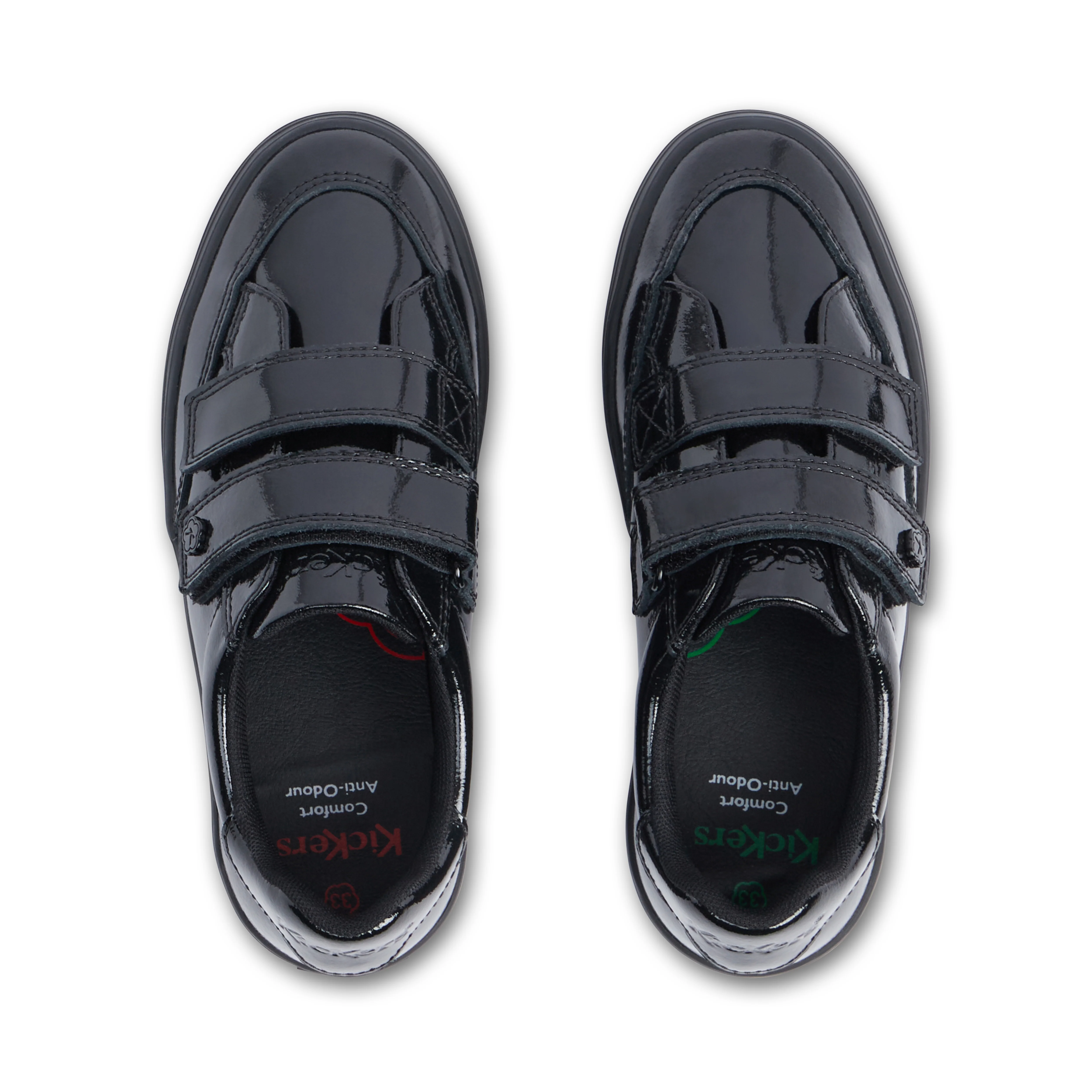 Junior Girls Tovni Stack Lo Vel Patent Leather Black - Image 4