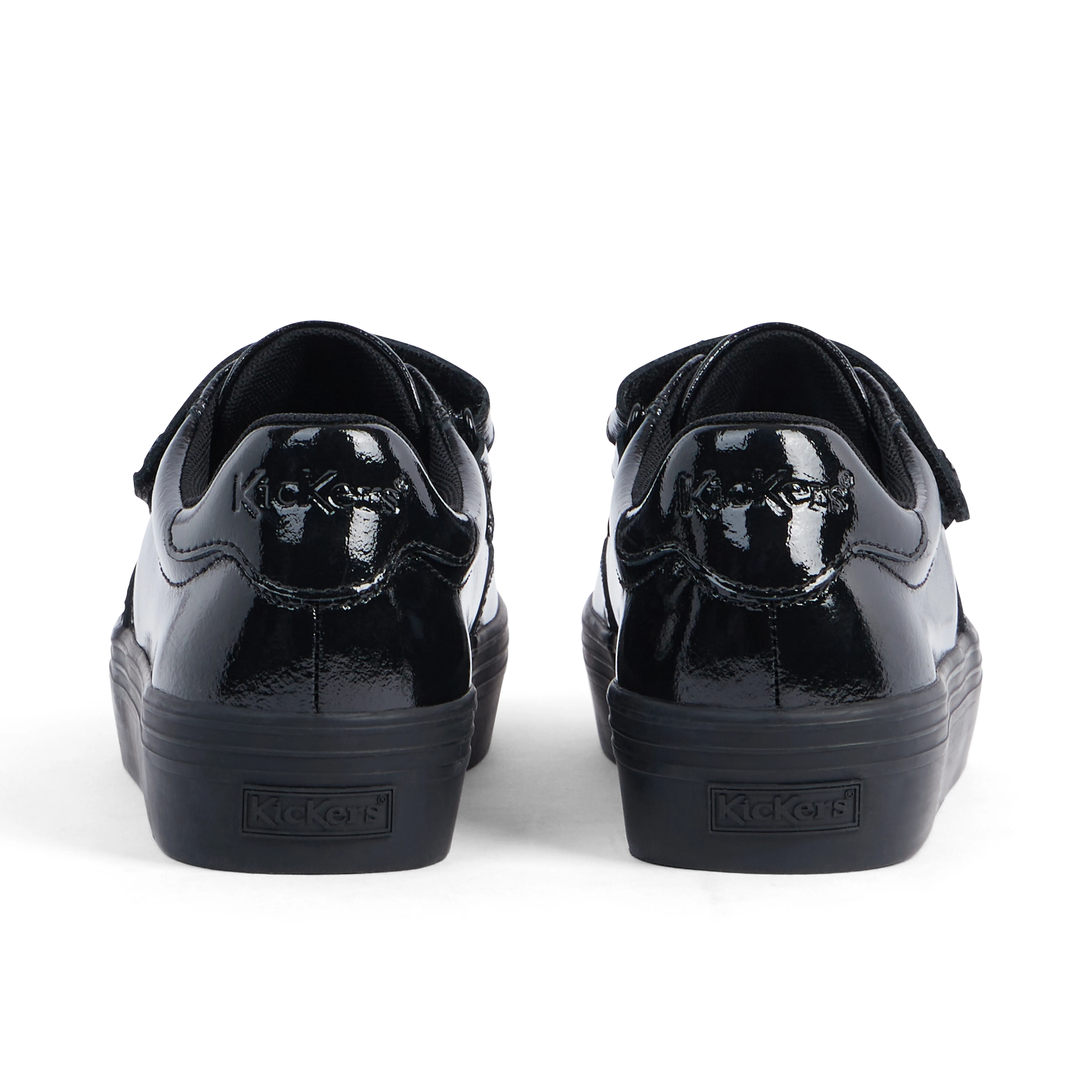Junior Girls Tovni Stack Lo Vel Patent Leather Black - Image 5