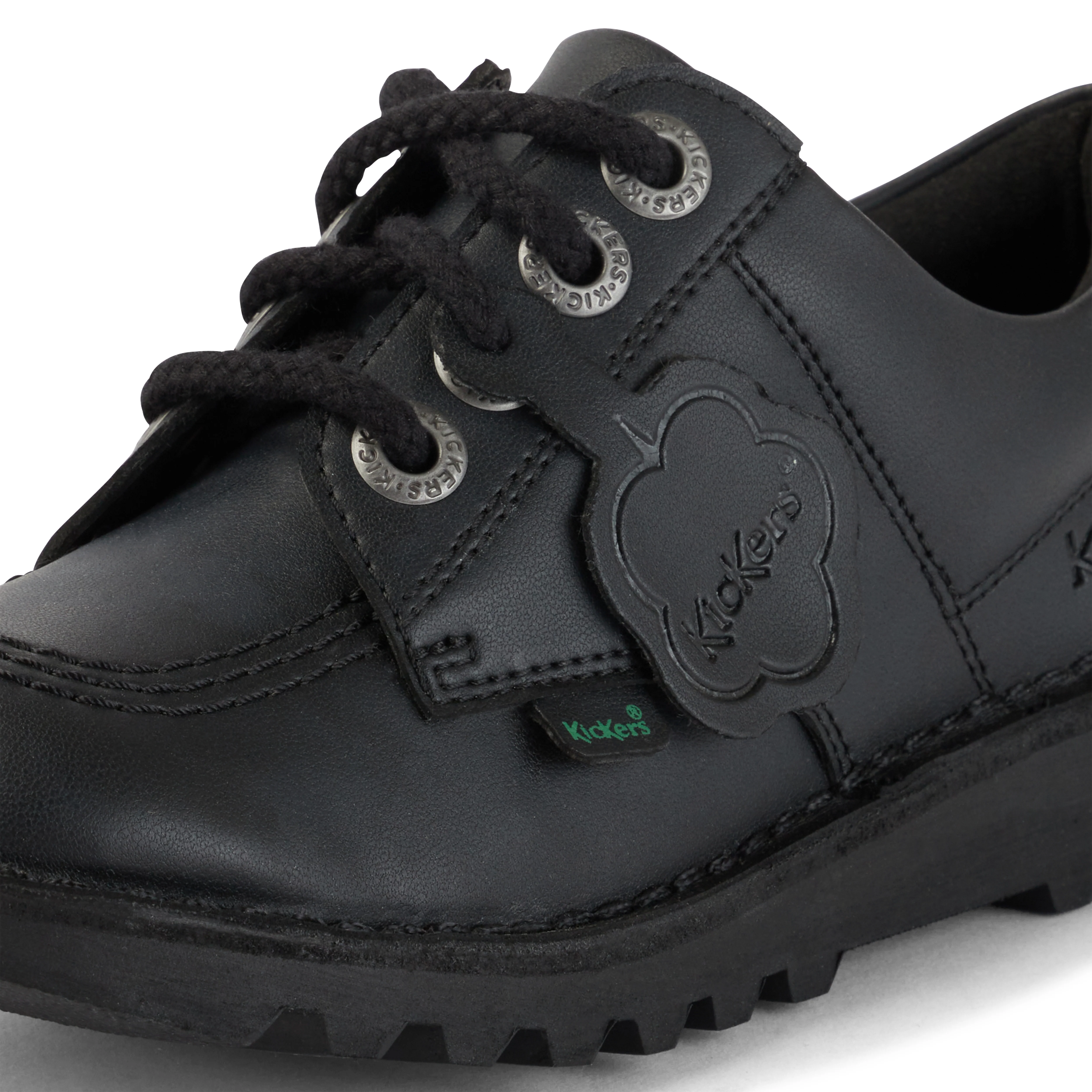 Junior Unisex Kick Lo Leather Alternative Black - Image 6