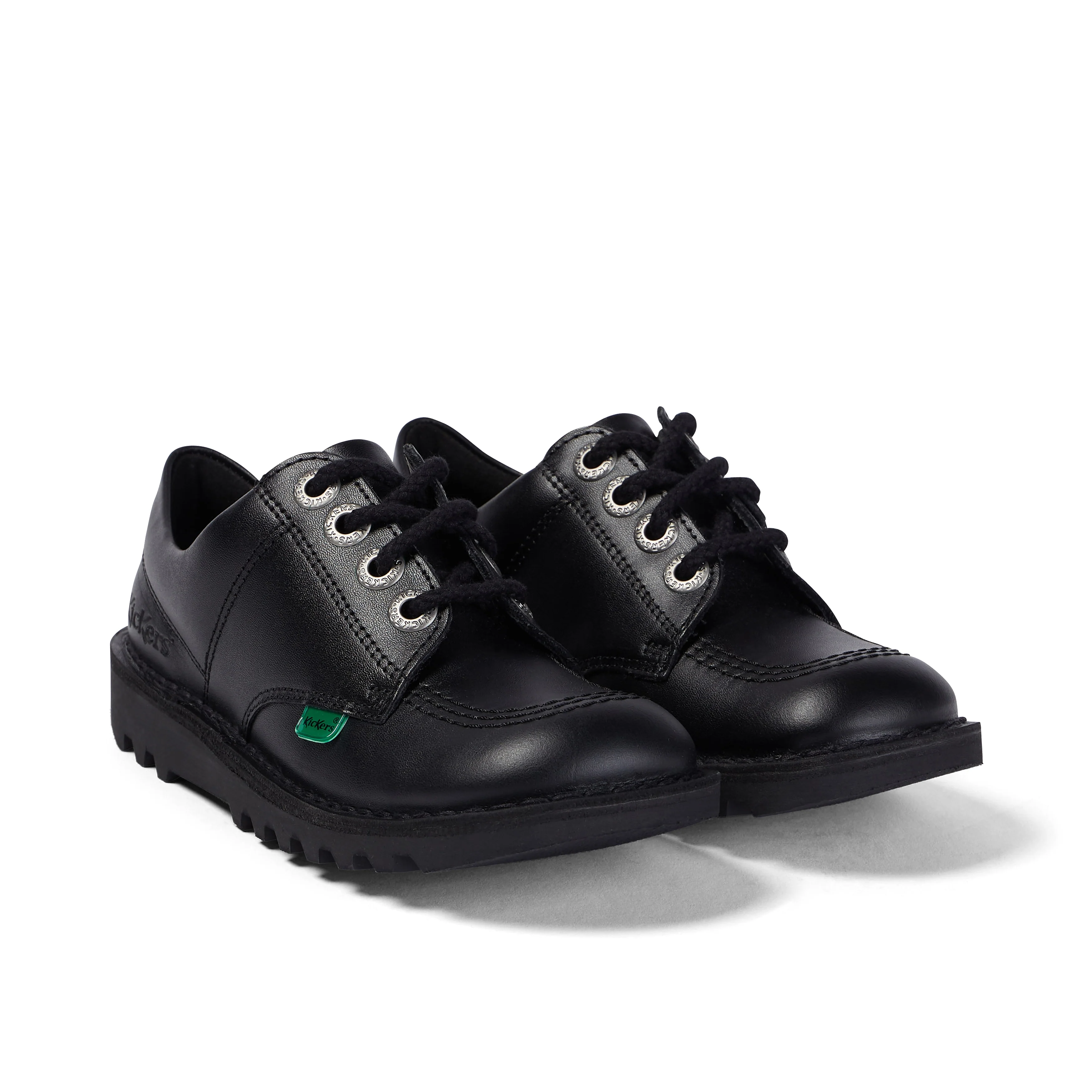 Junior Unisex Kick Lo Leather Black - Image 3