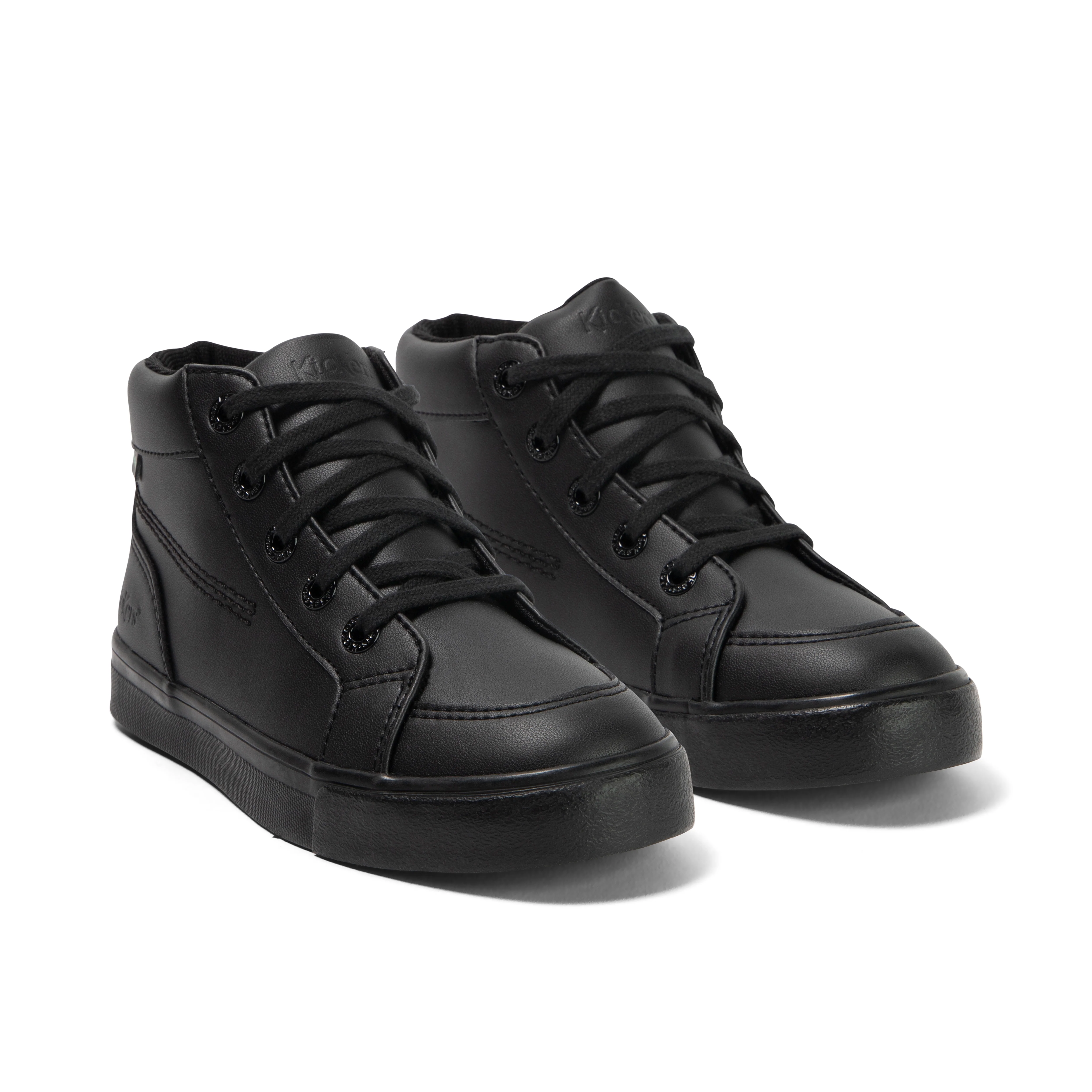 Junior Unisex Tovni Hi Leather Alternative Black - Image 3