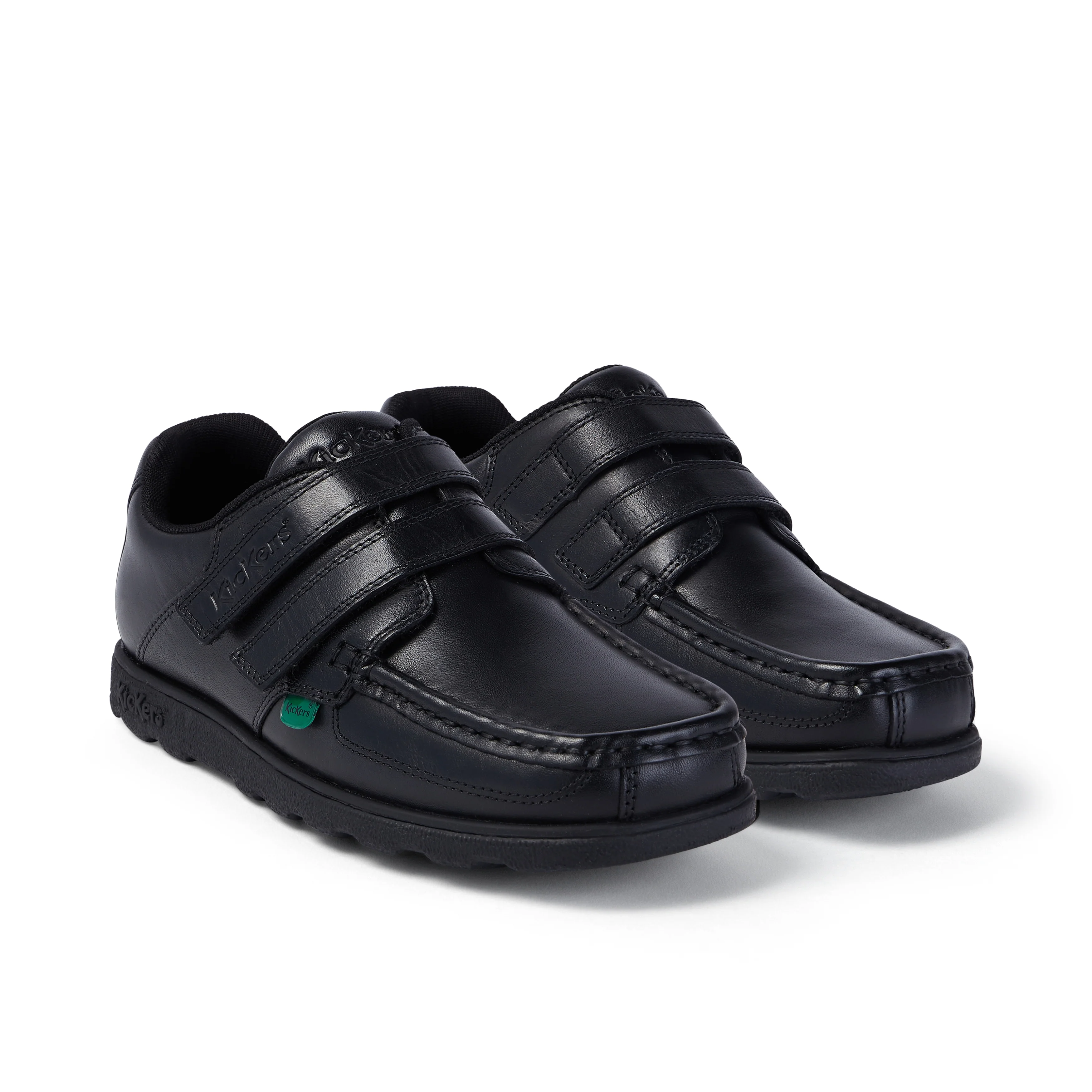 Youth Mens Fragma Moc Twin Vel Leather Black - Image 3