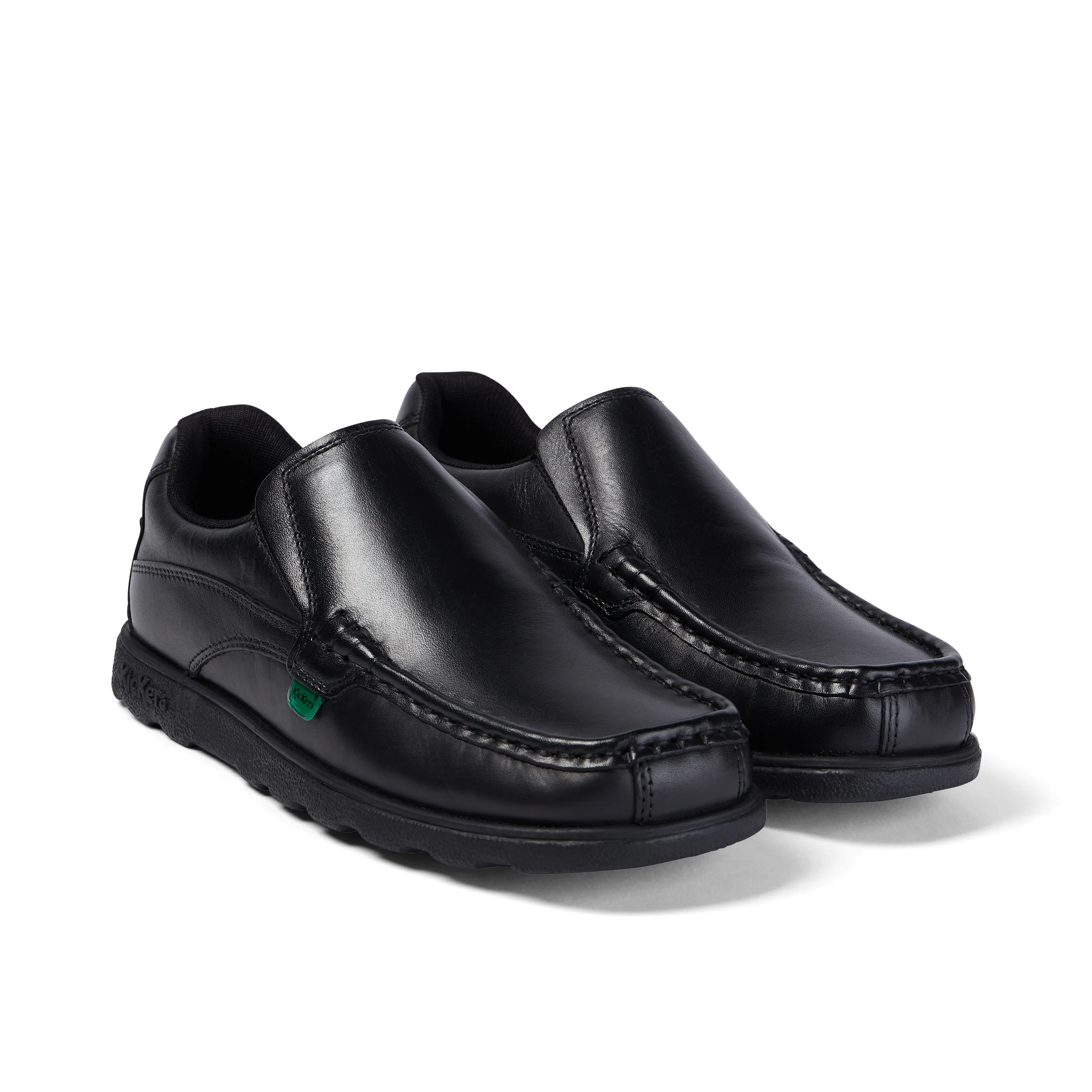 Youth Mens Fragma Slip Leather Black - Image 3