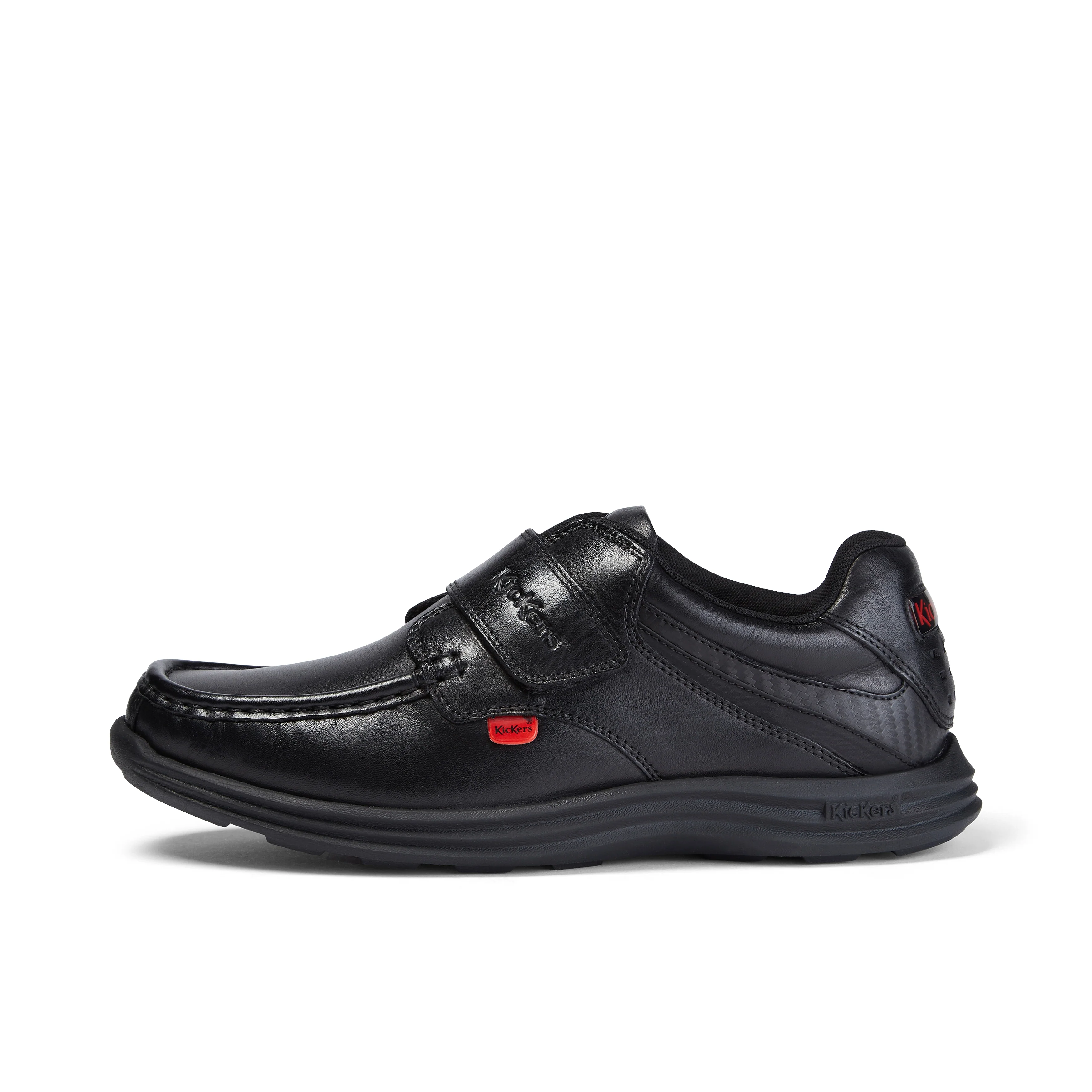 Youth Mens Reasan Strap Leather Black