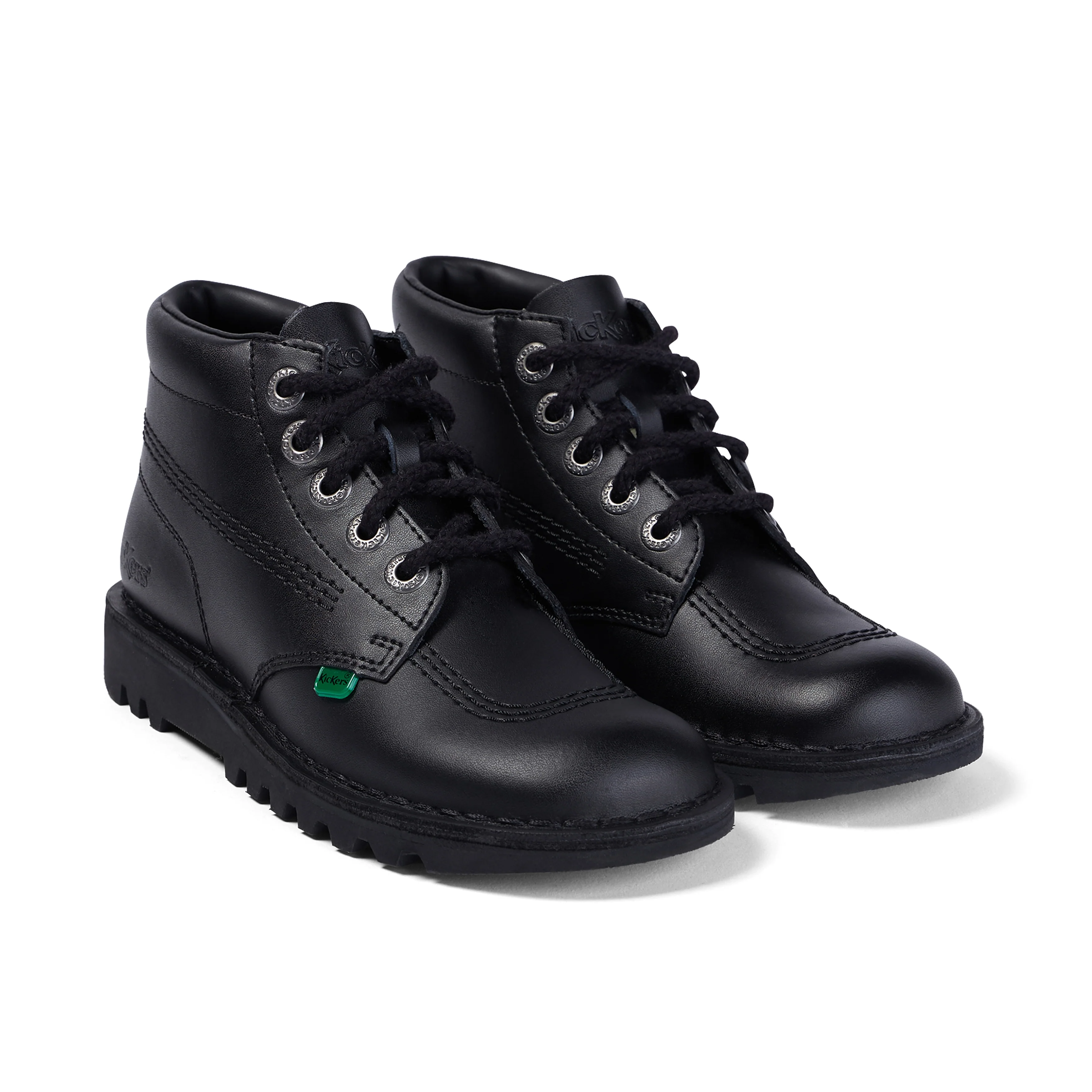 Youth Unisex Kick Hi Leather Black - Image 3
