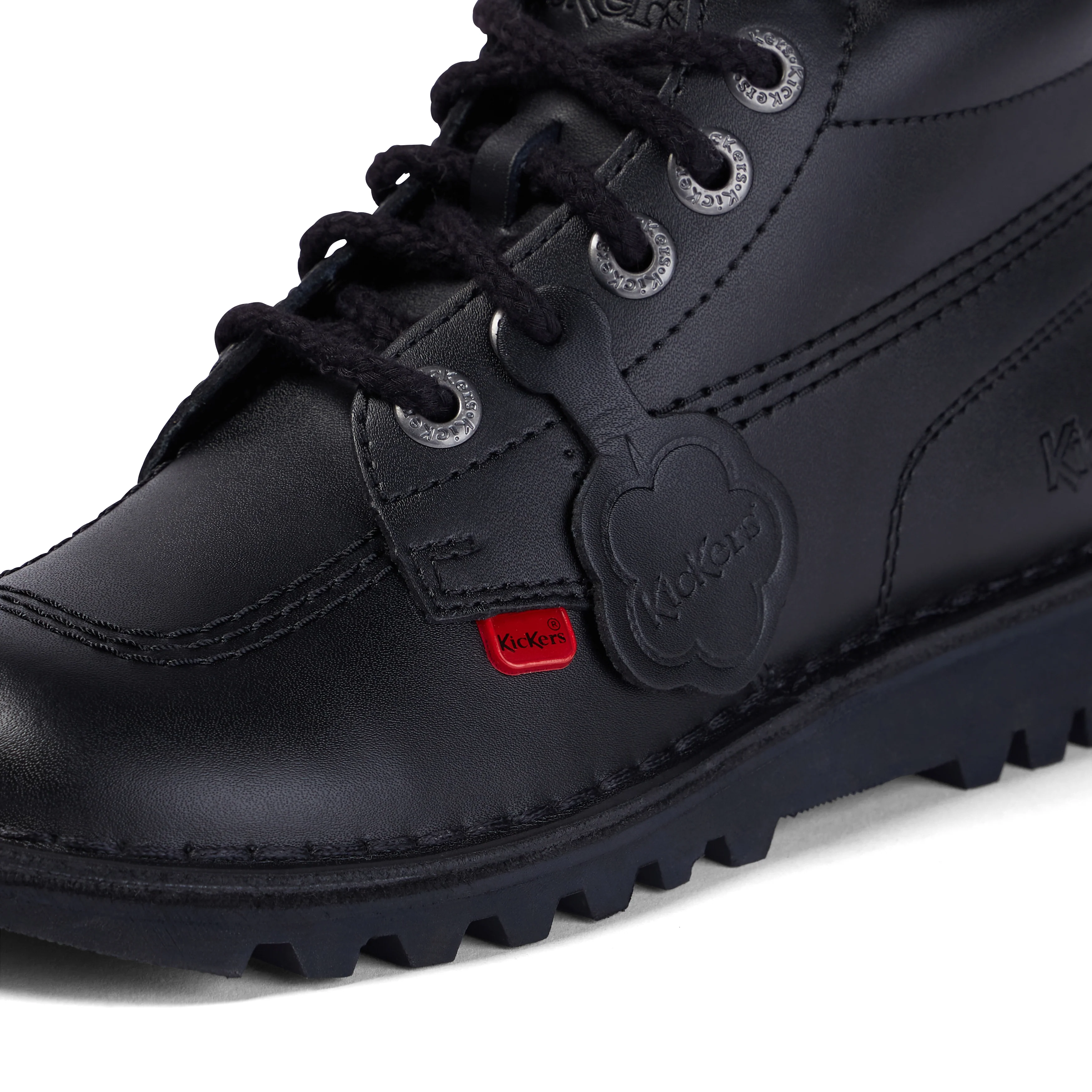 Youth Unisex Kick Hi Leather Black - Image 6