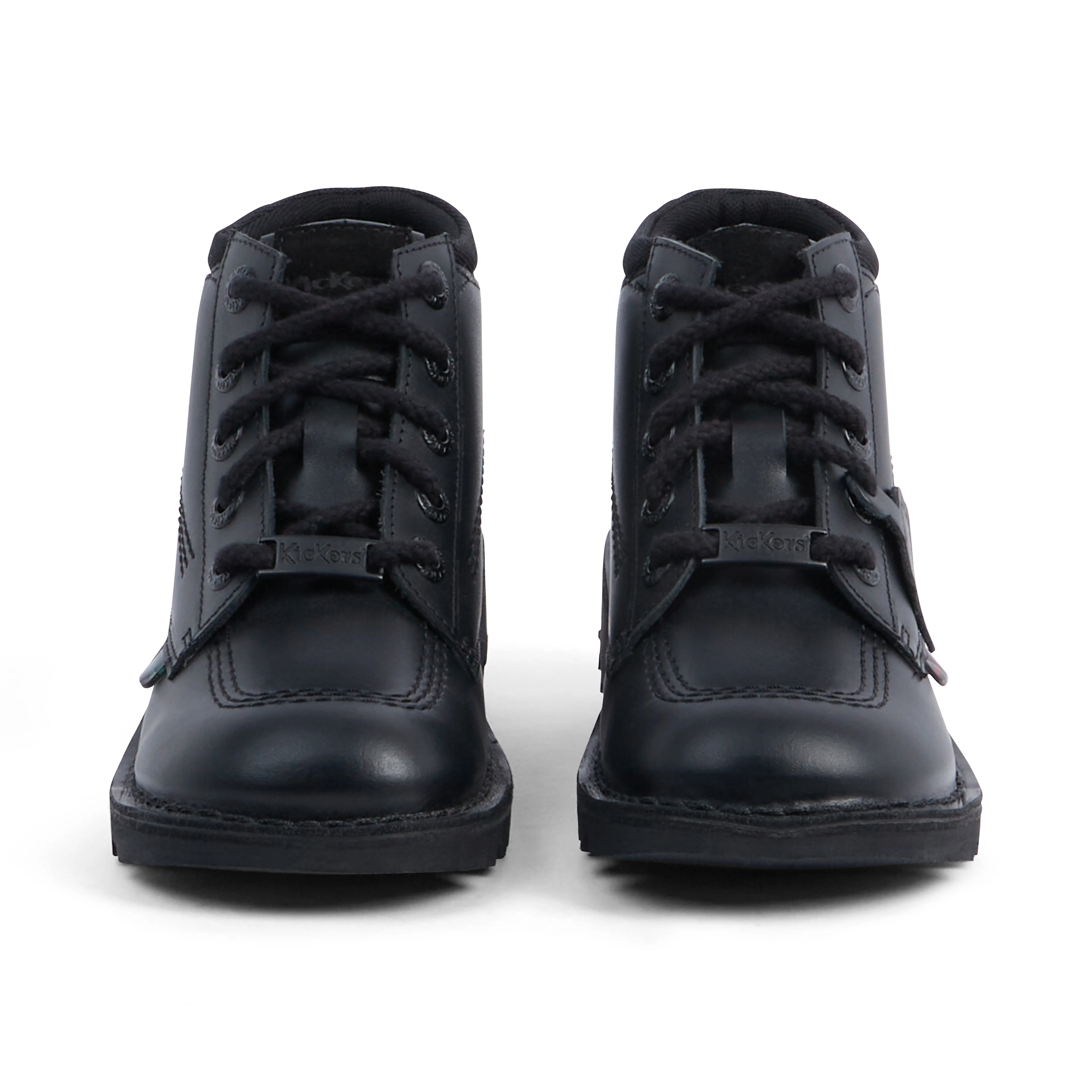 Youth Unisex Kick Hi Mix Mesh Leather Black - Image 2