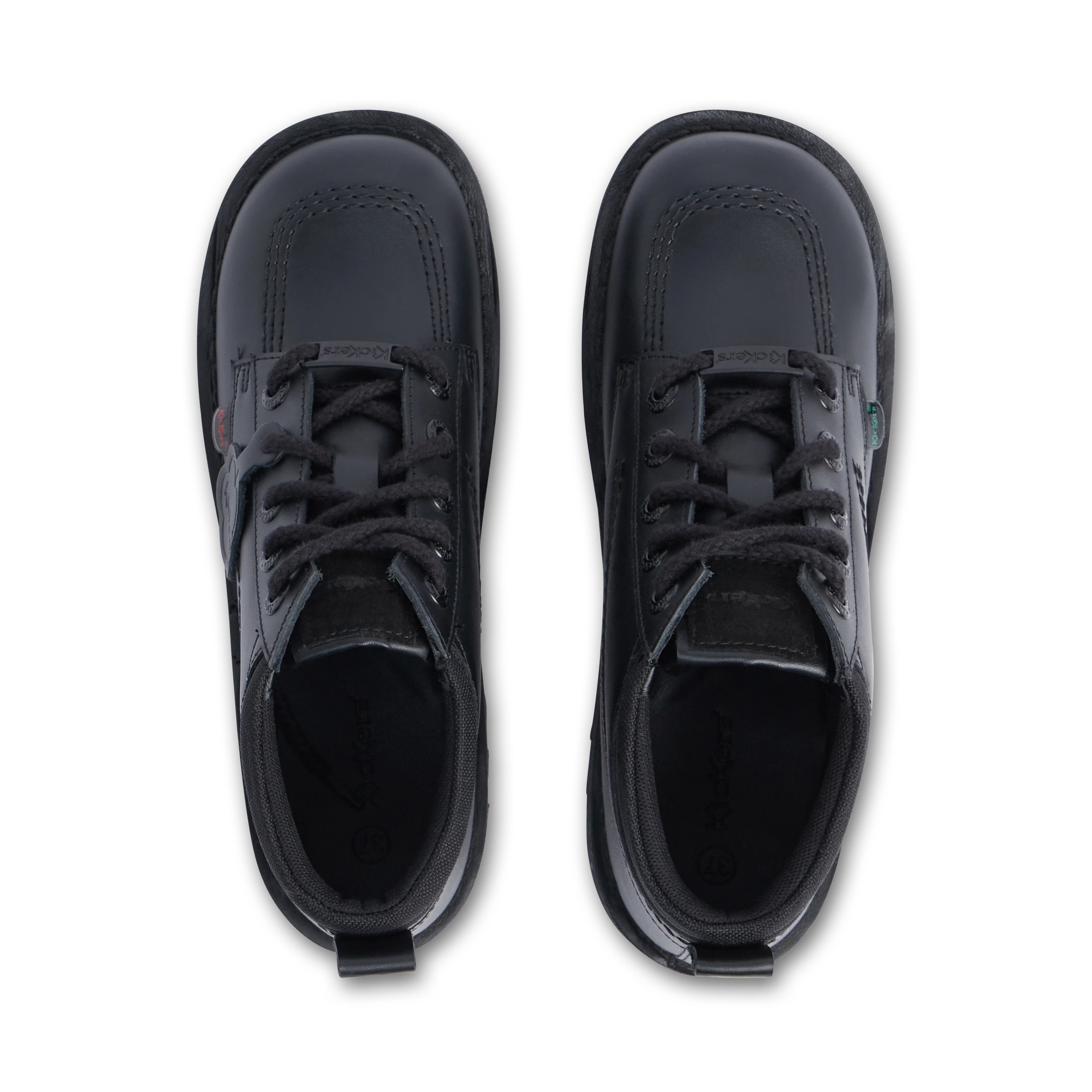 Youth Unisex Kick Hi Mix Mesh Leather Black - Image 4