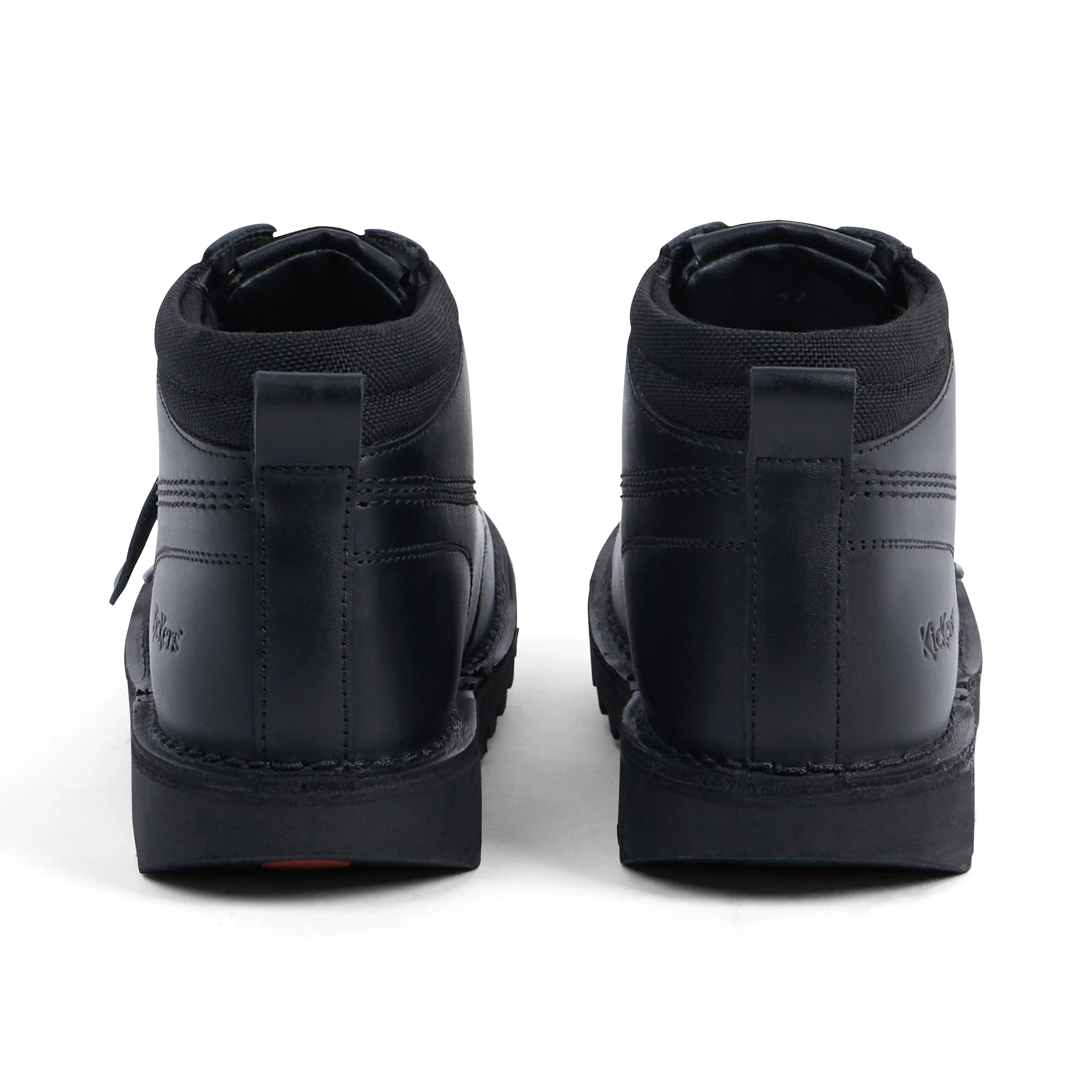 Youth Unisex Kick Hi Mix Mesh Leather Black - Image 5