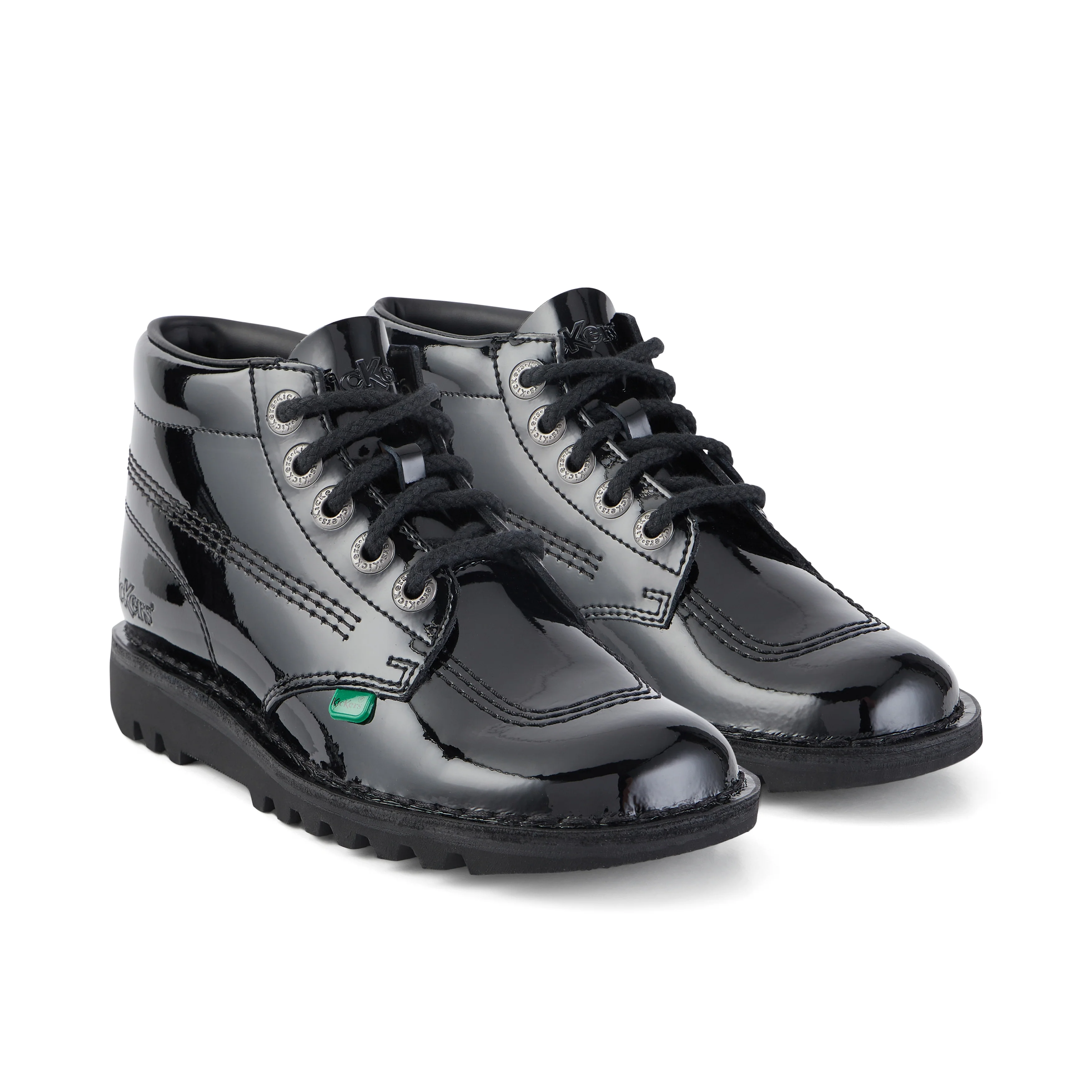 Youth Unisex Kick Hi Patent Leather Black - Image 3