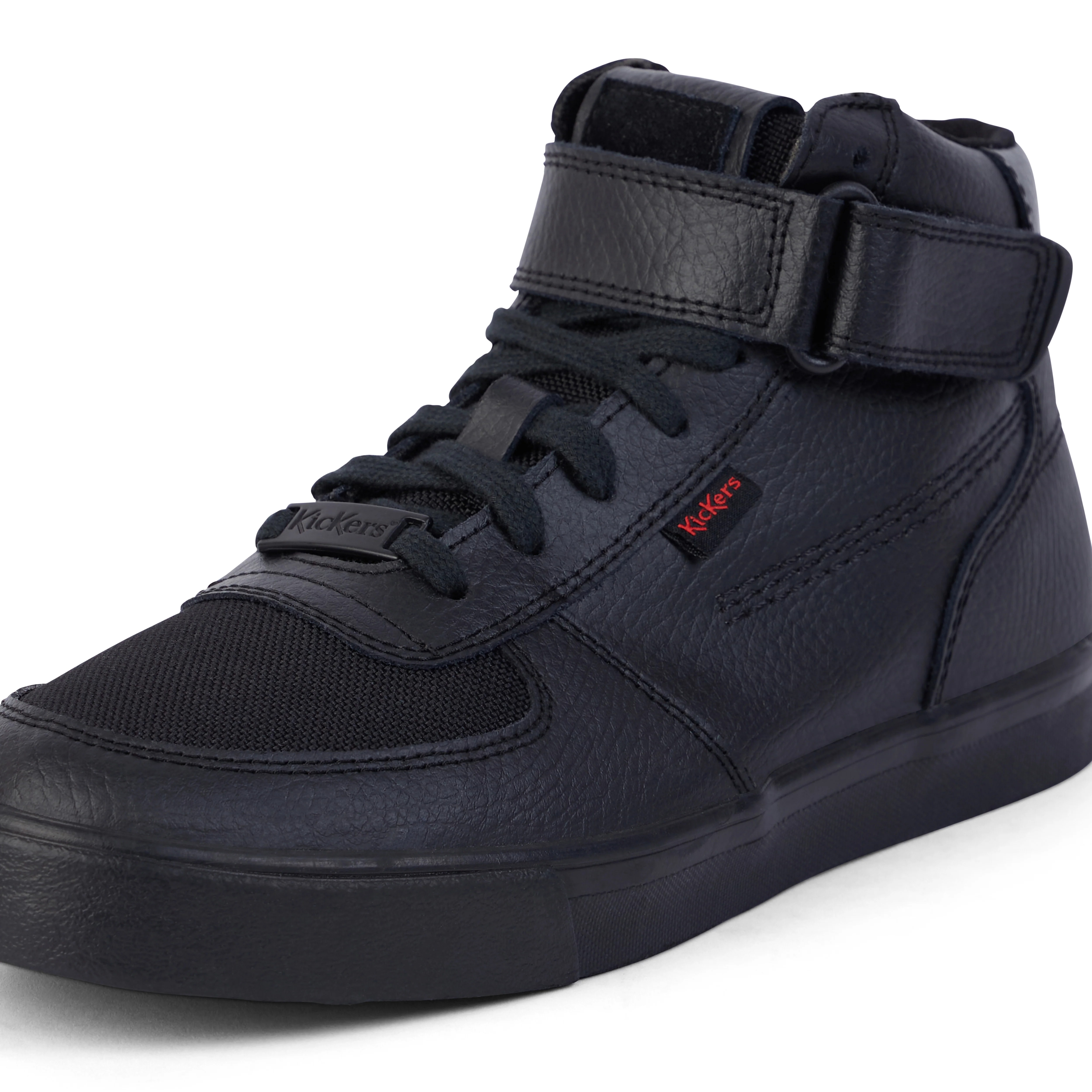 Youth Unisex Tovni Hi Mix Mesh Leather Black - Image 6