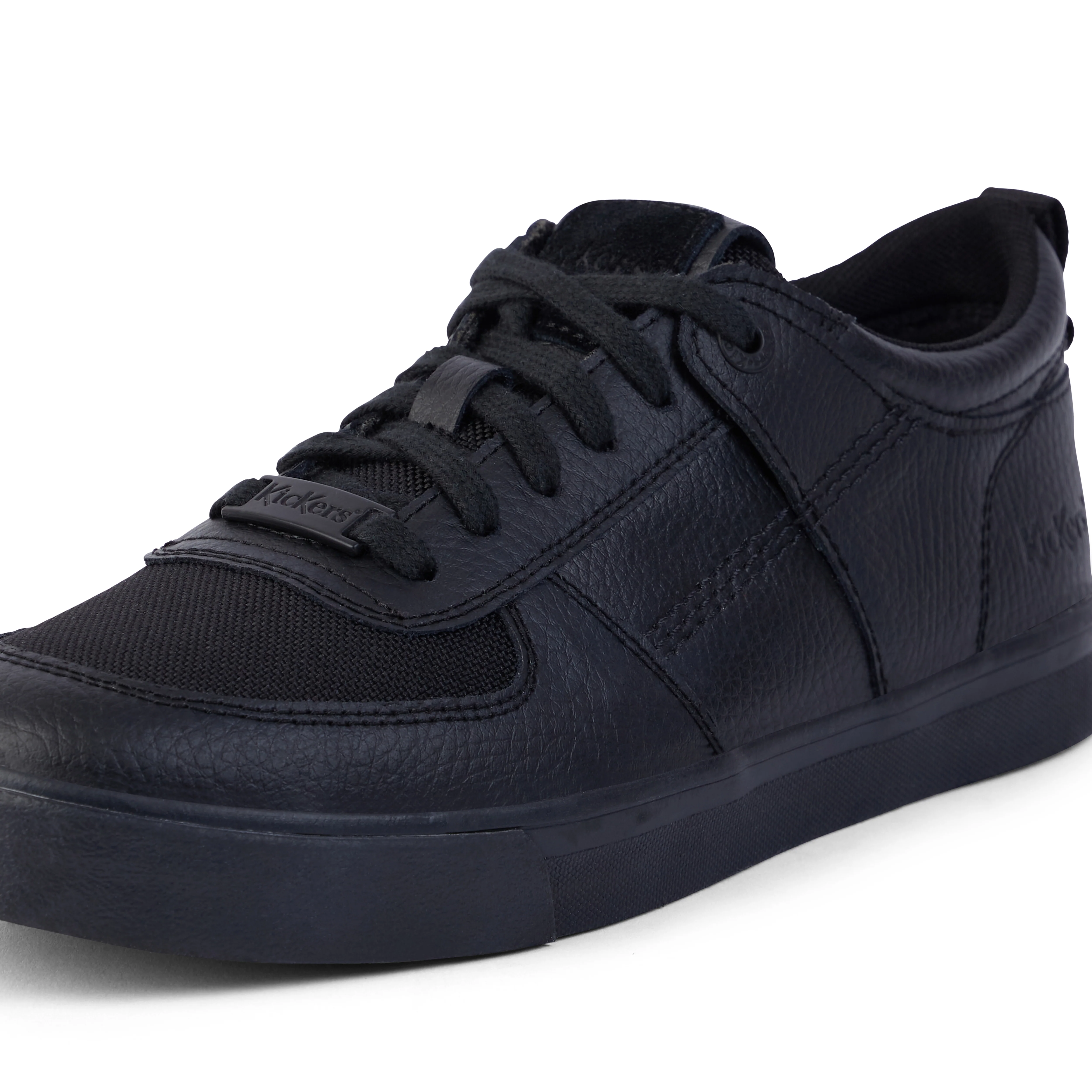 Youth Unisex Tovni Lo Mix Mesh Leather Black - Image 6
