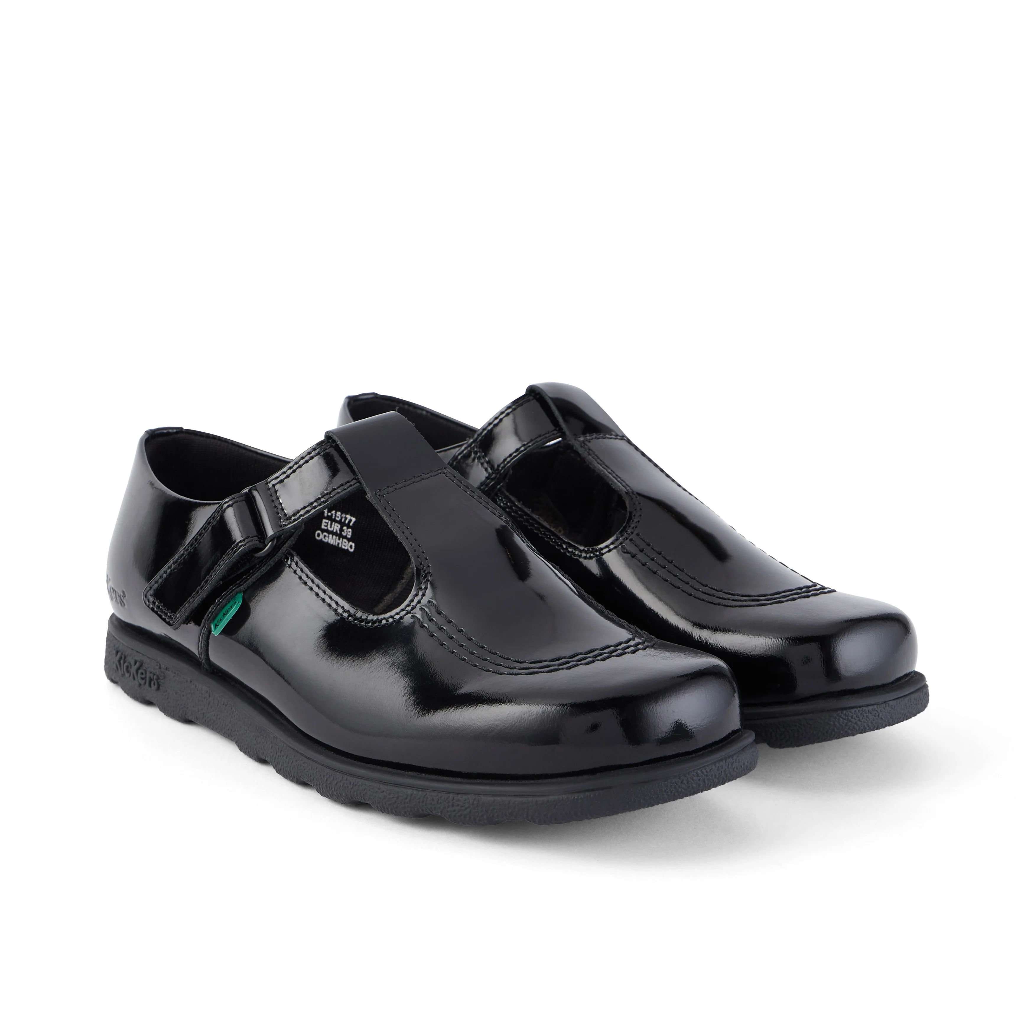 Youth Womens Fragma T-Bar Patent Leather Black - Image 3
