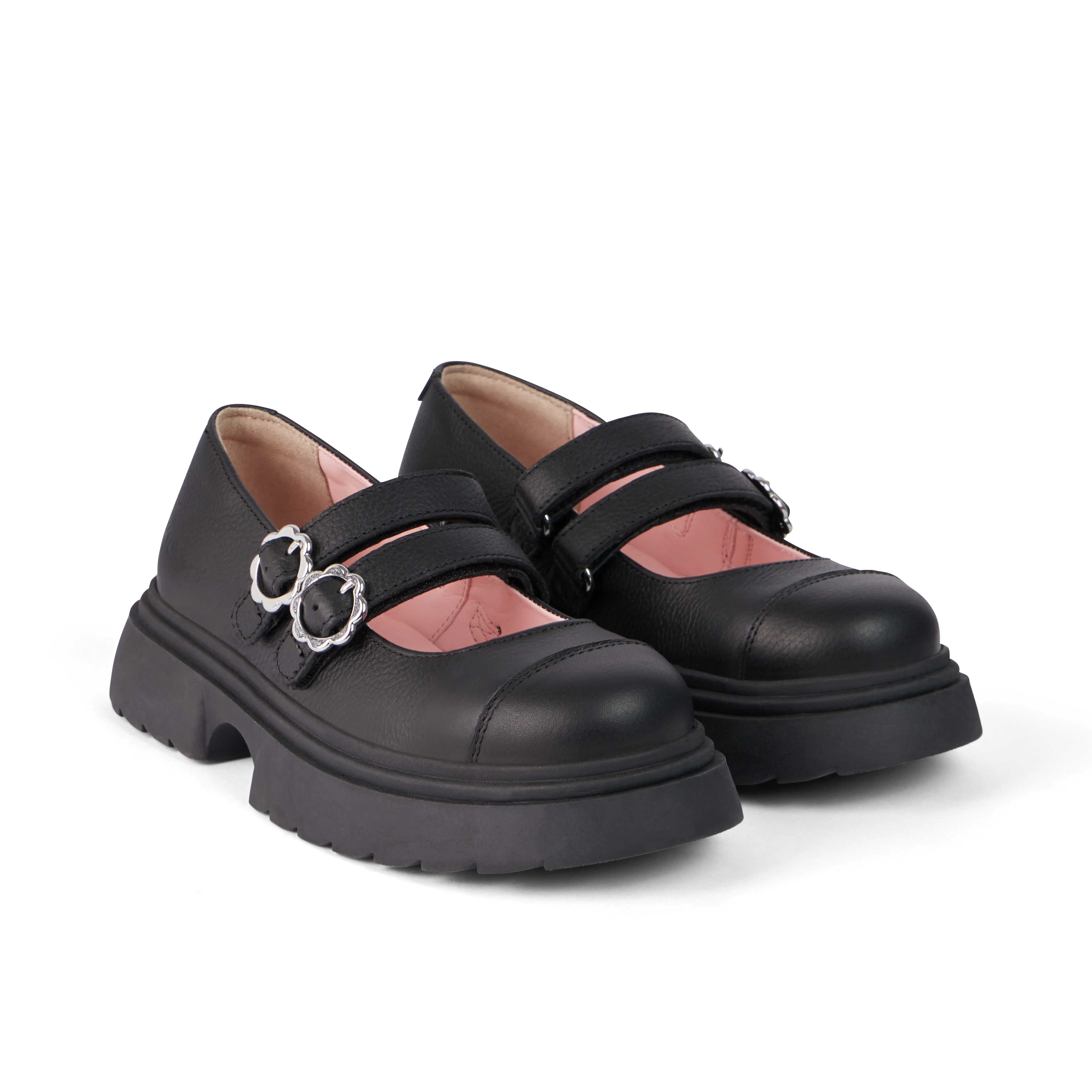 Youth Womens Kenzi MJ Leather Shoes Black - Image 4