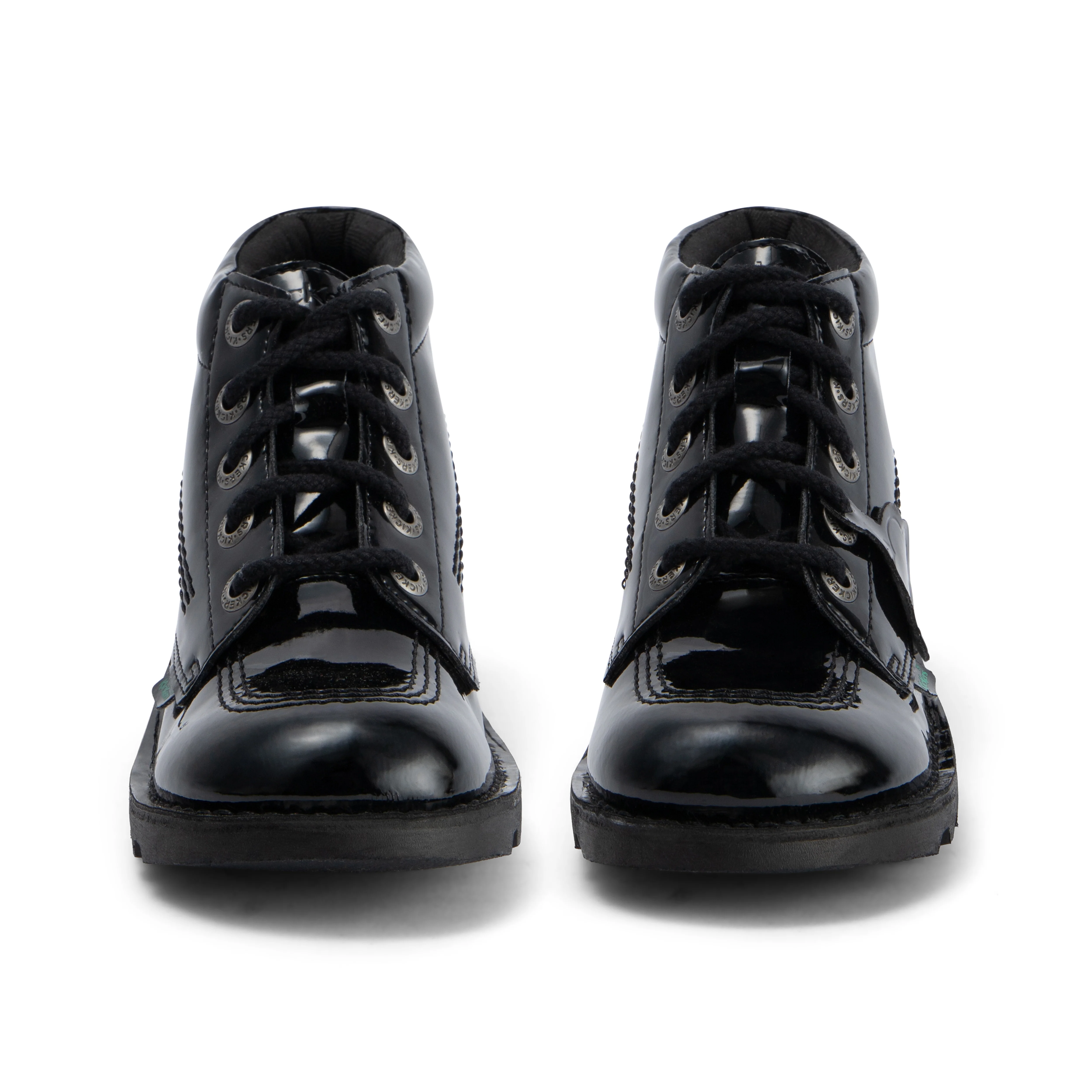 Youth Womens Kick Hi Leather Alternative Patent Leather Black - Image 2