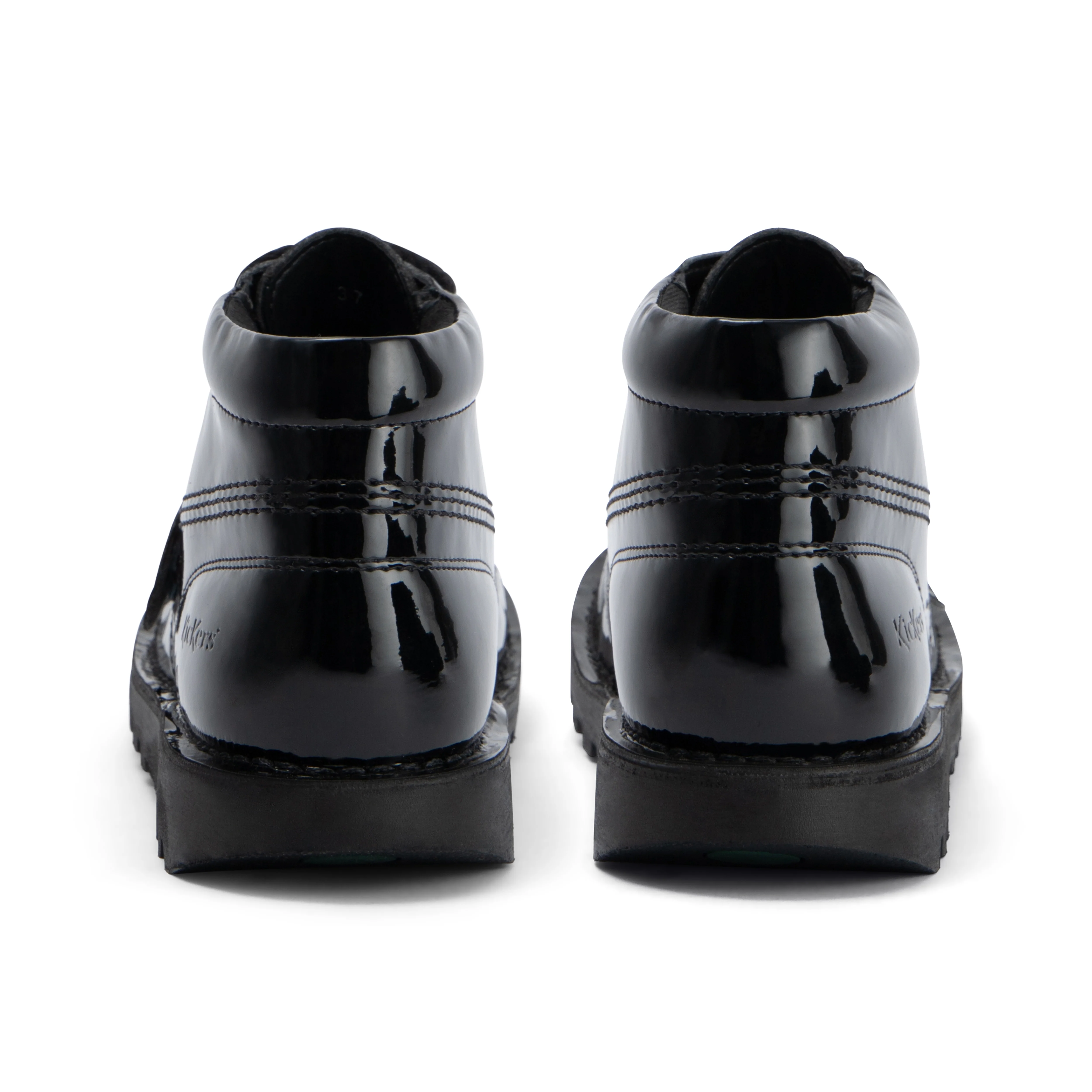 Youth Womens Kick Hi Leather Alternative Patent Leather Black - Image 5