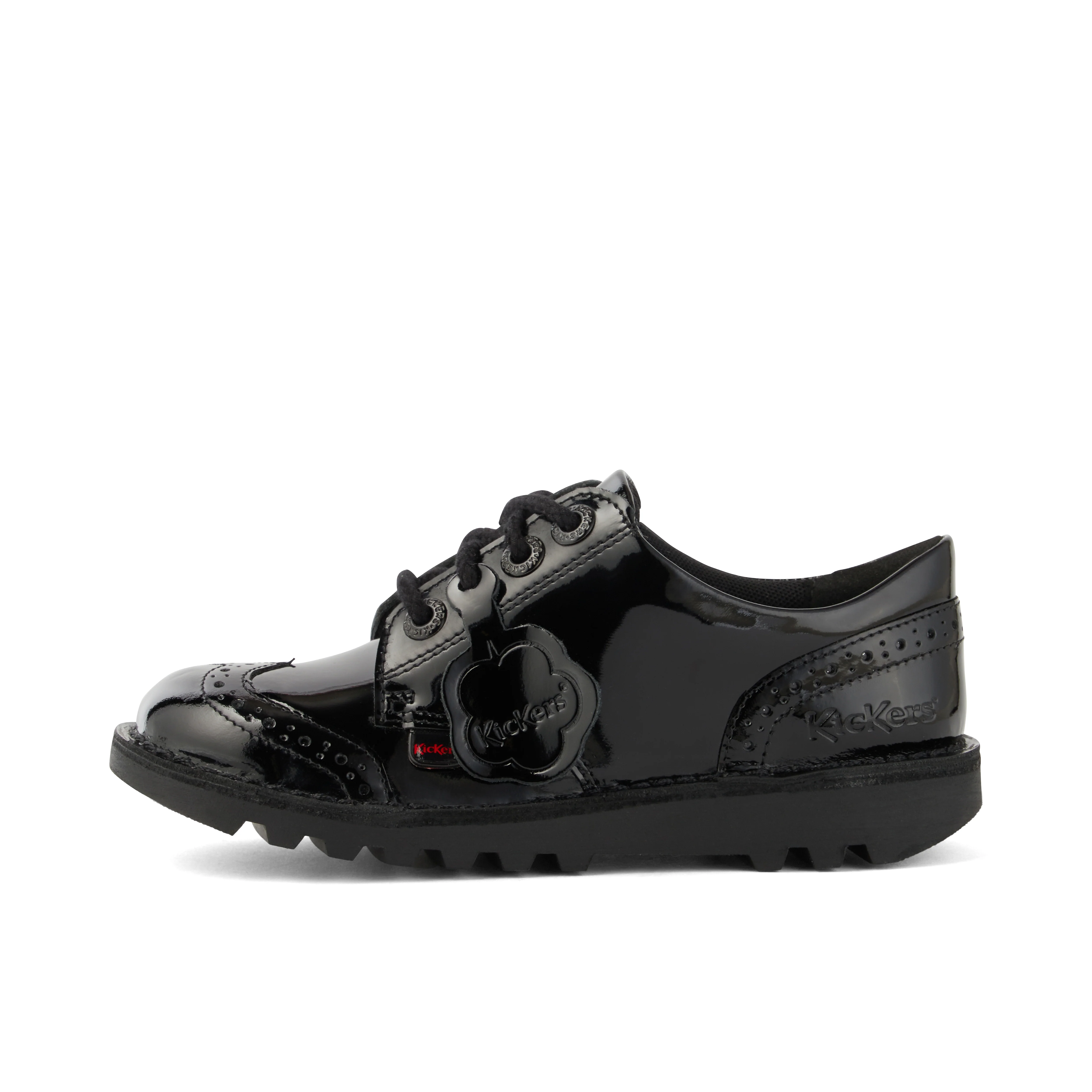 Youth Womens Kick Lo Brogue Patent Leather Black