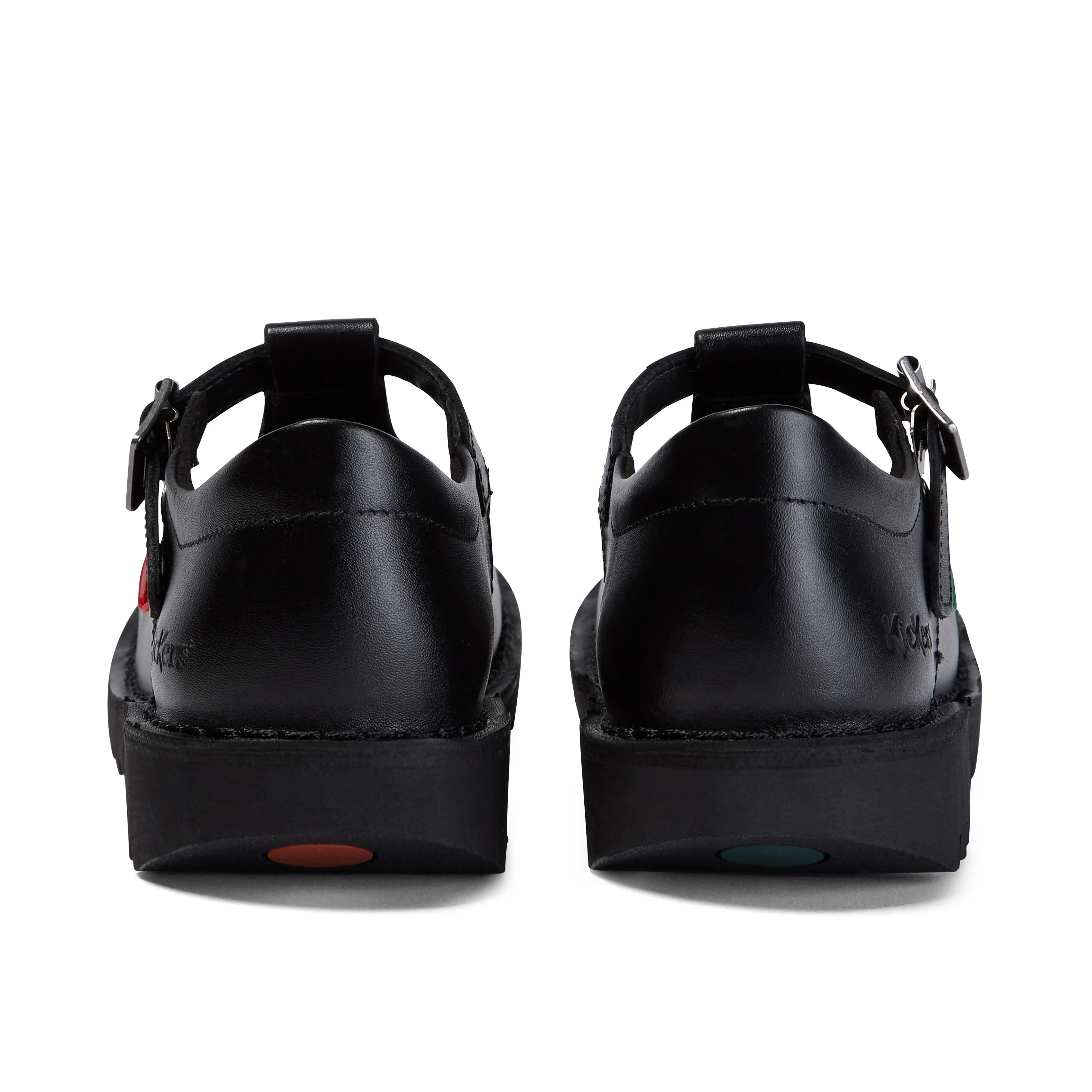Youth Womens Kick T Bar Leather Black - Image 5