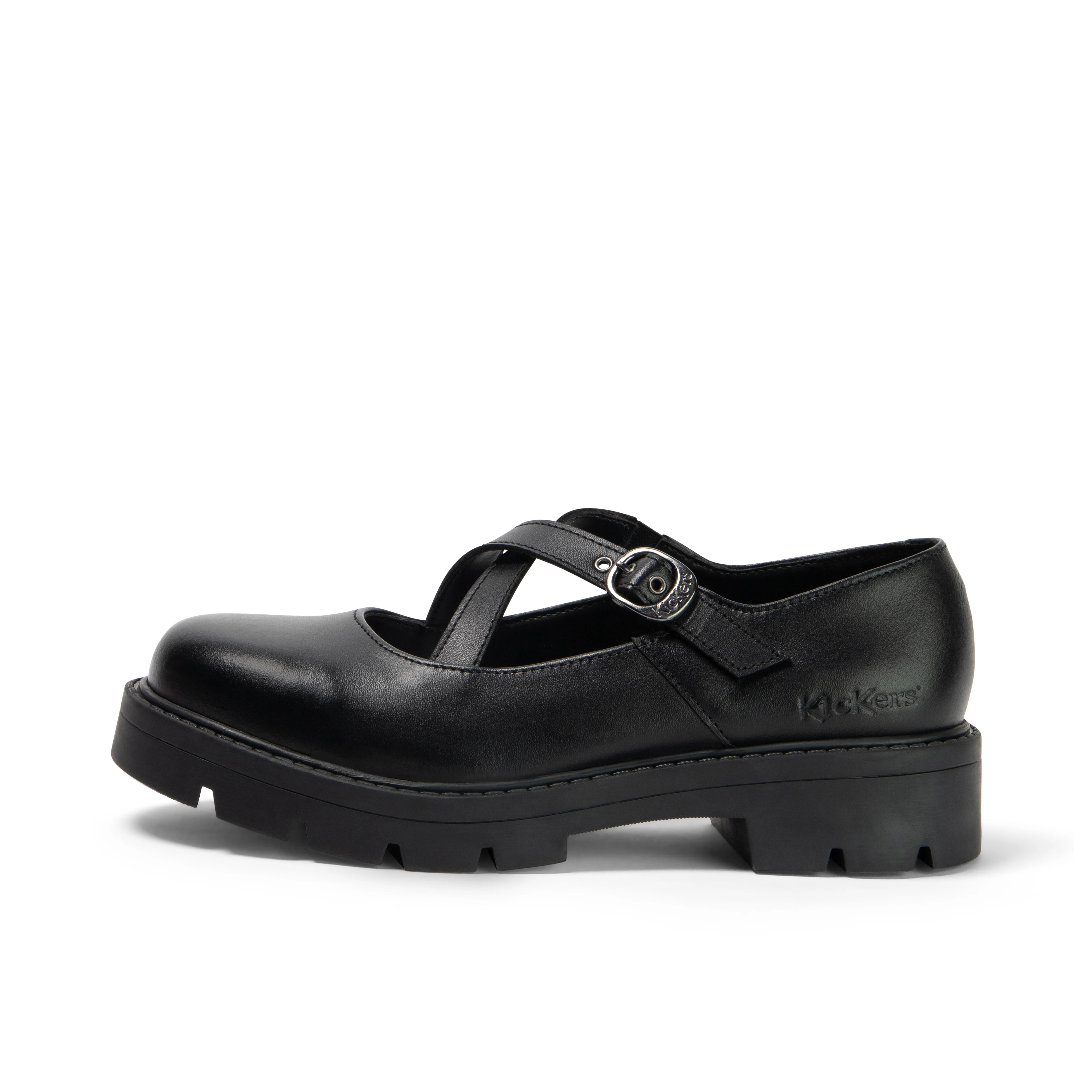 Youth Womens Kori MJ Cross High shine leather Black