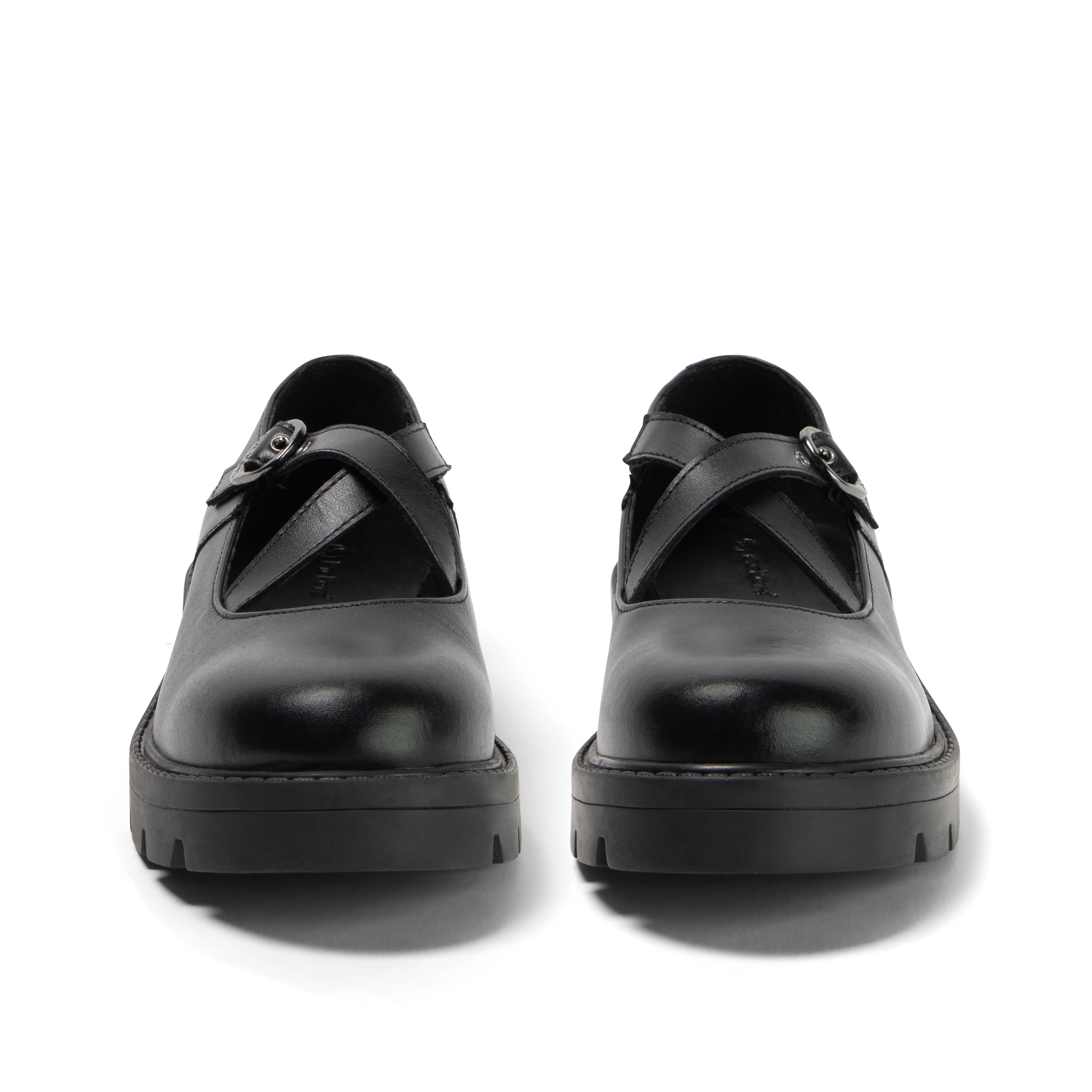Youth Womens Kori MJ Cross High shine leather Black - Image 2